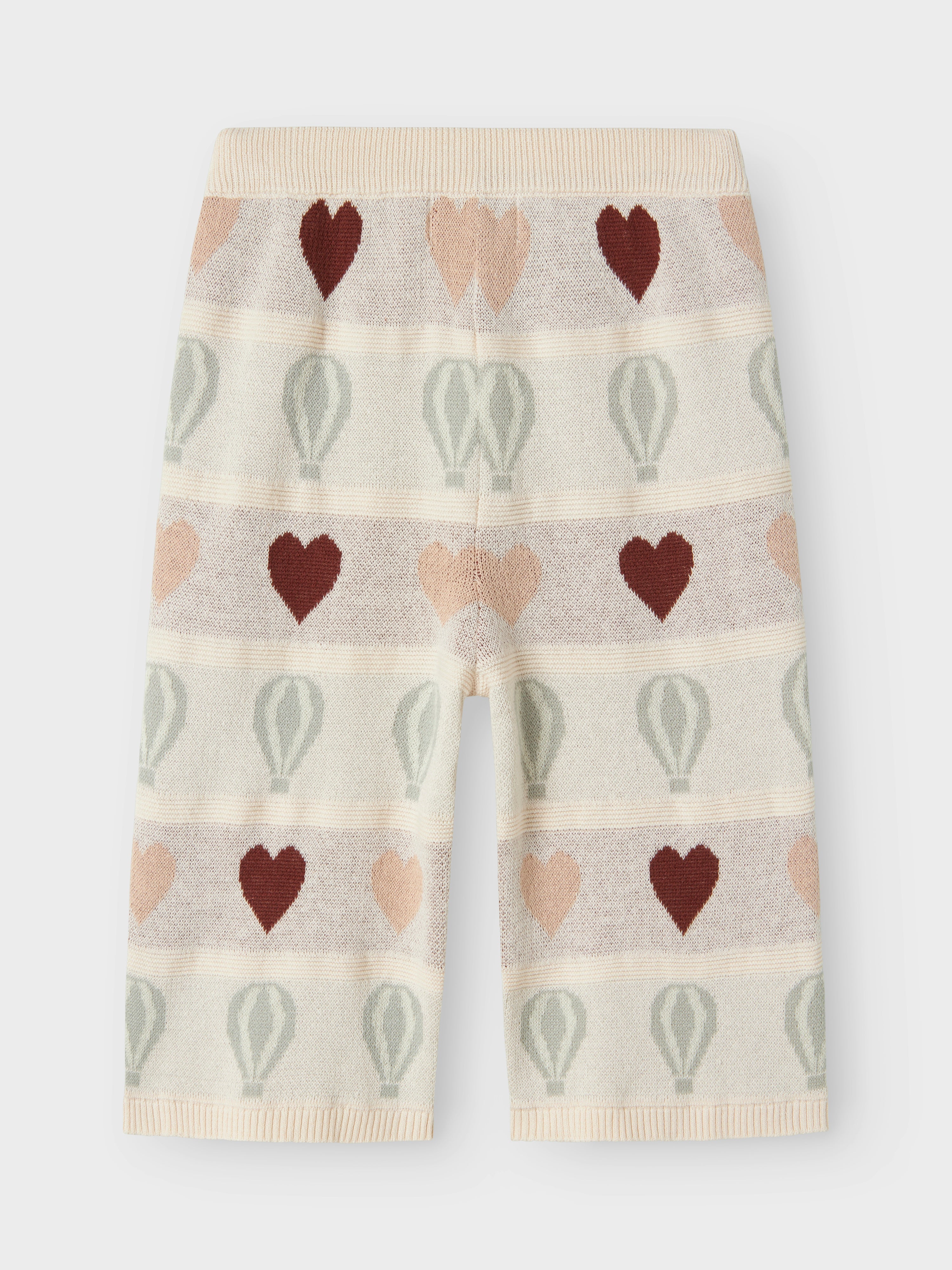 Lil Atelier Lamai Wide Knit Ancle Pants - Pastel Parchment