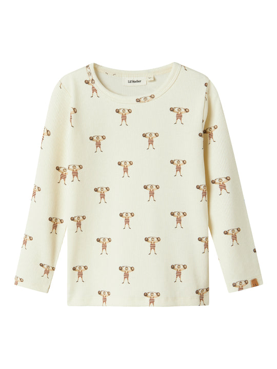 Lil Atelier Lavo Enk Top - Turtledove/Strong man