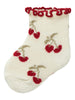 Lil Atelier Darlene Socks - Turtledove/Cherry