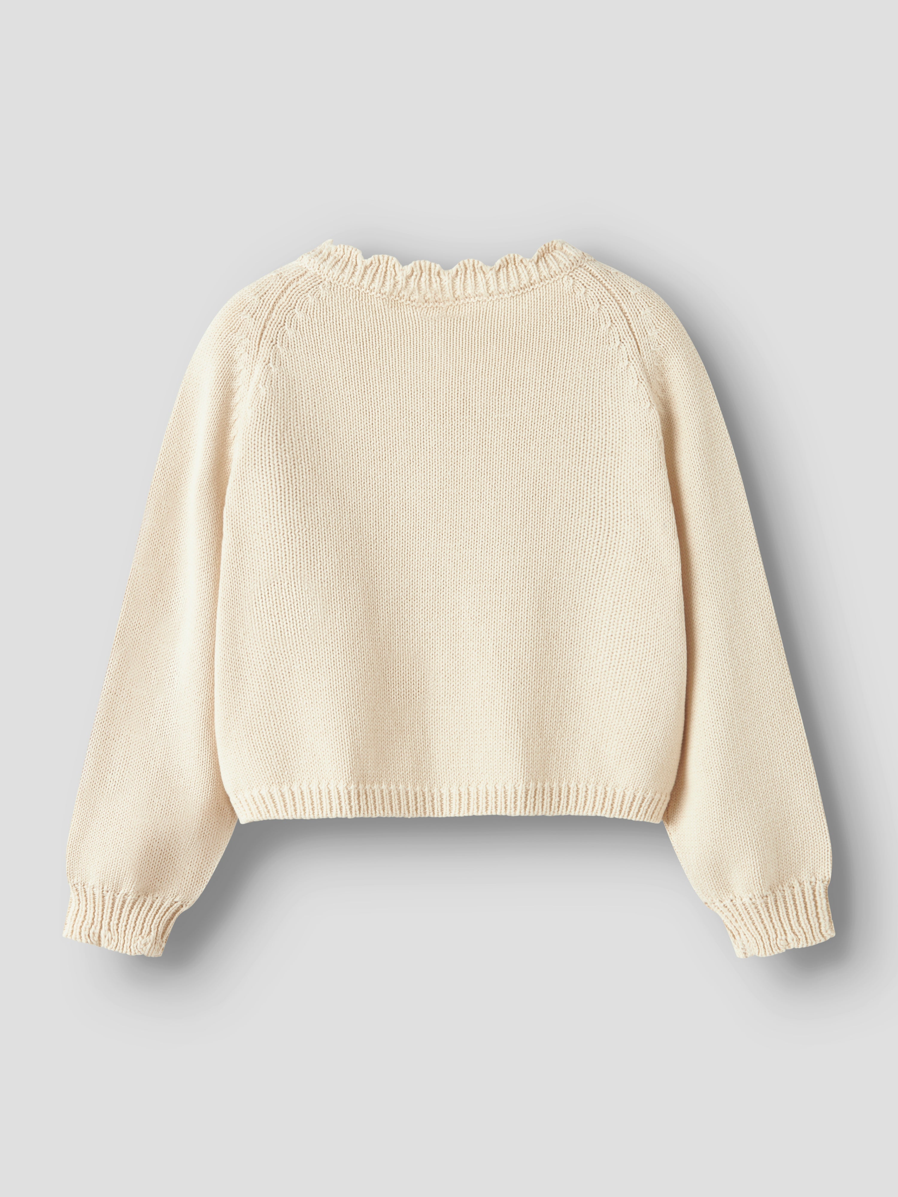 Lil Atelier Ramla LS Short Knit Cardigan - Turtledove