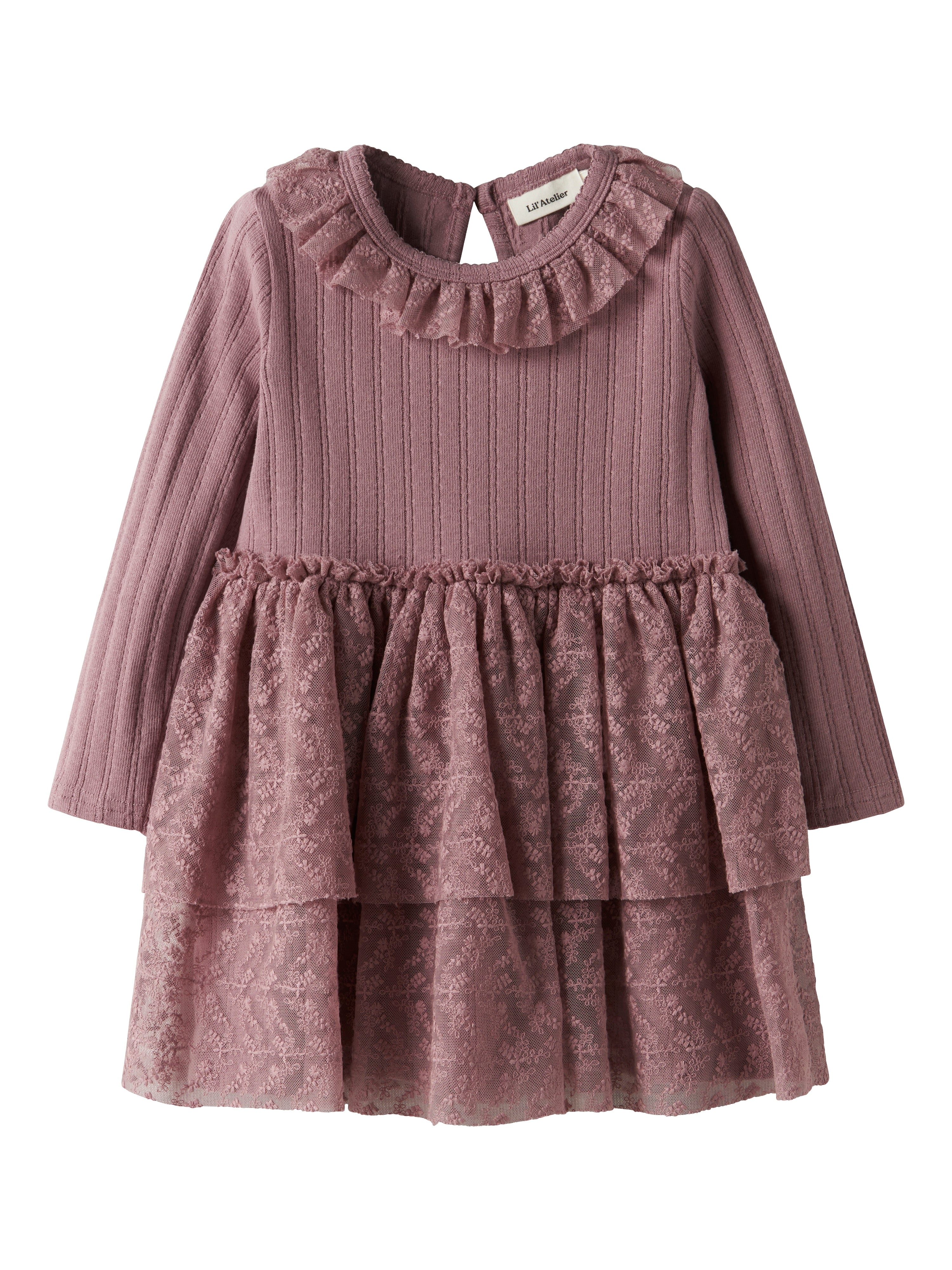 Lil Atelier Robelle LS Dress - Nostalgia Rose