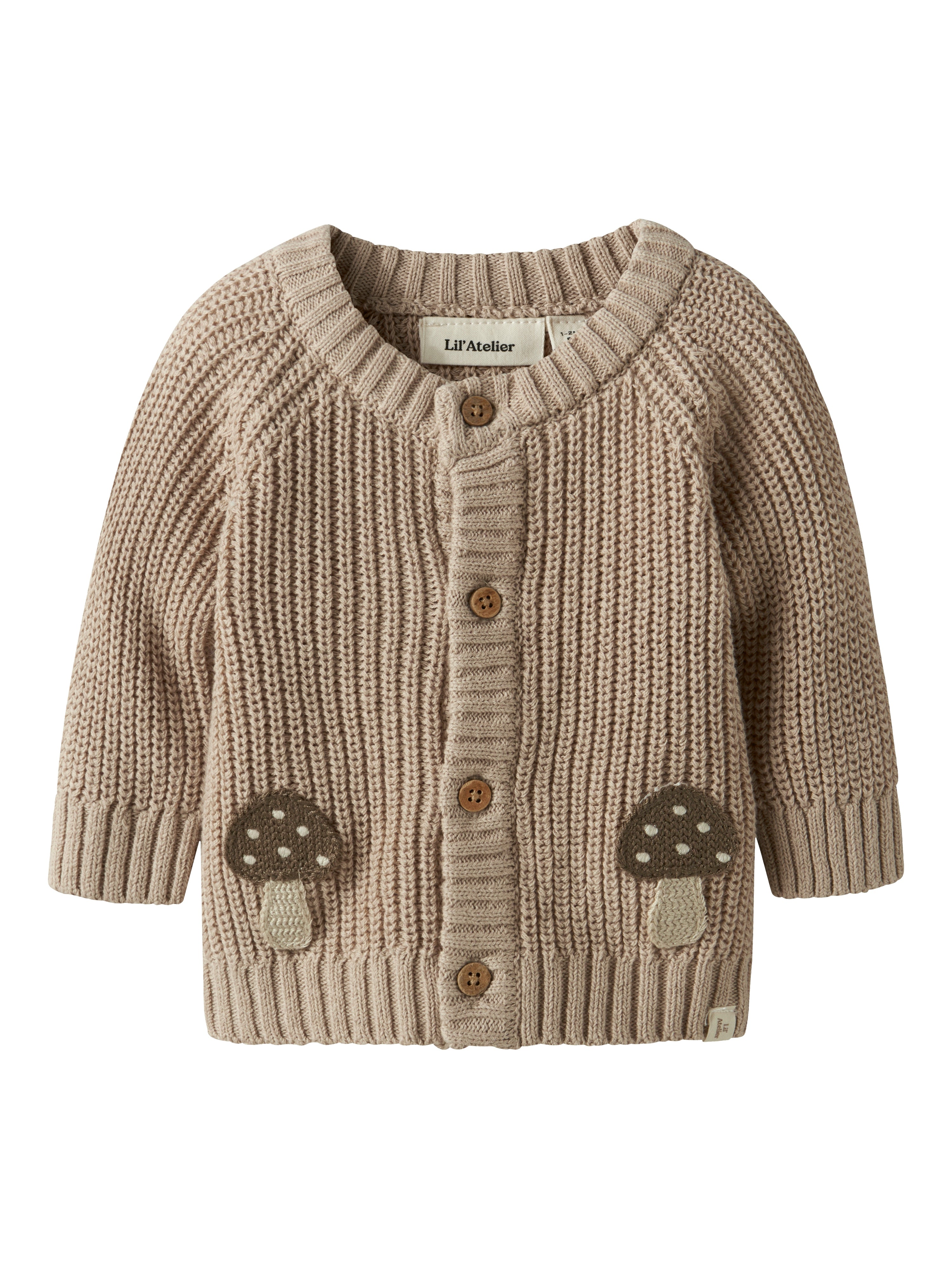 Lil Atelier Emlen Lak Knit Cardigan - Oxford Tan