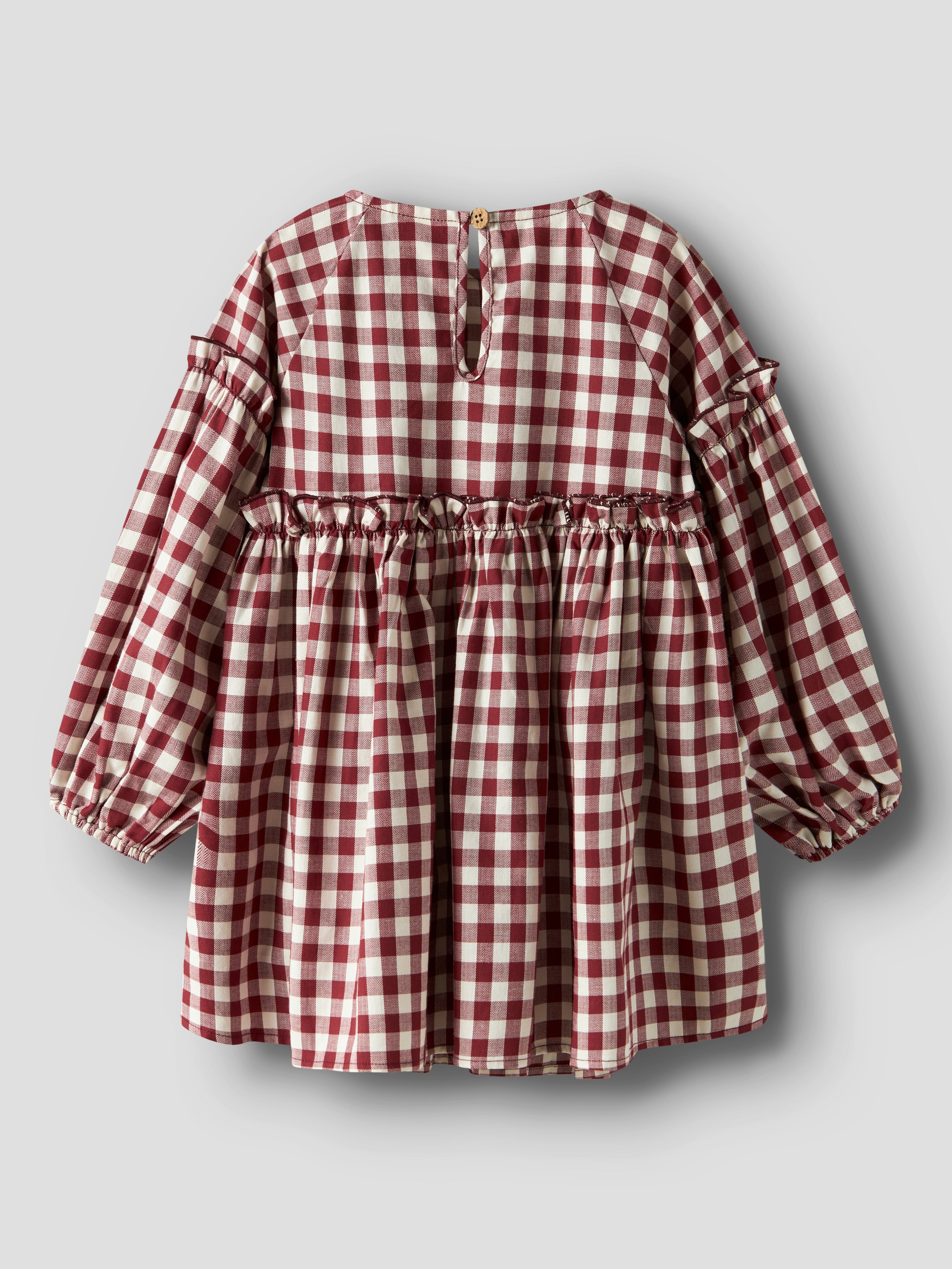 Lil Atelier Rio LS Loose Dress - Red Dahlia