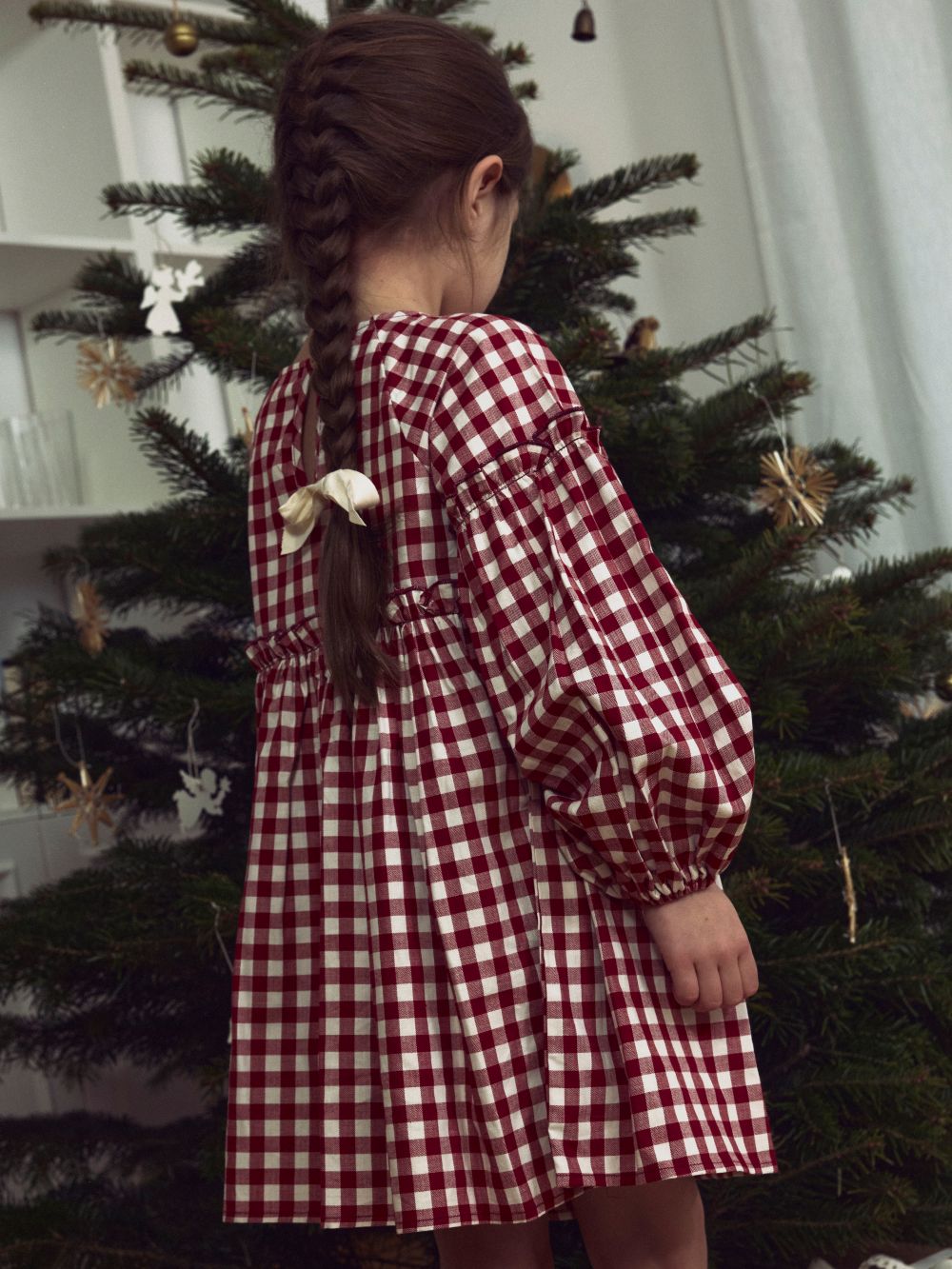 Lil Atelier Rio LS Loose Dress - Red Dahlia