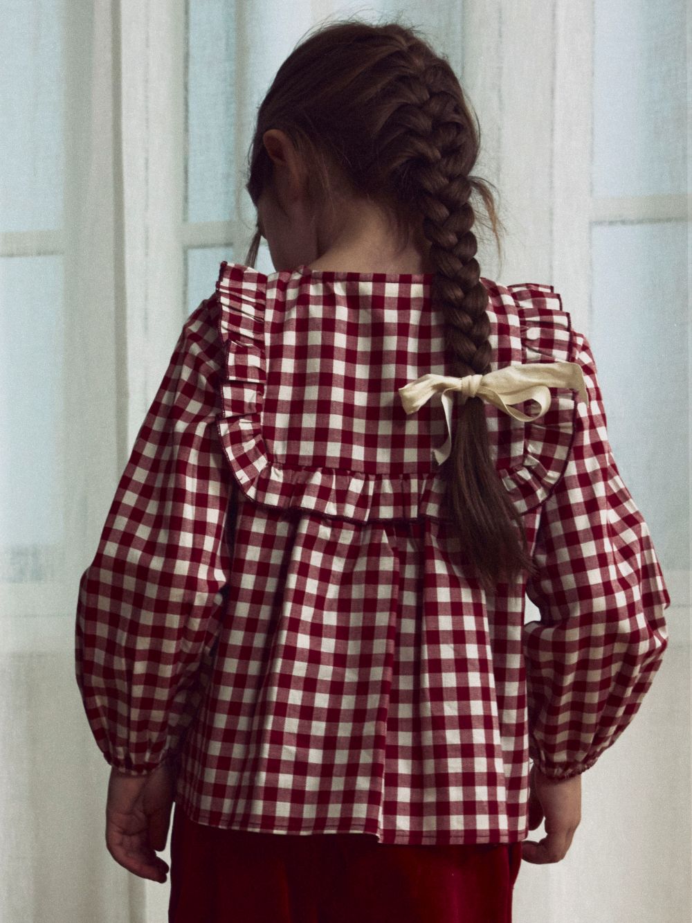 Lil Atelier Rio LS Loose Shirt - Red Dahlia