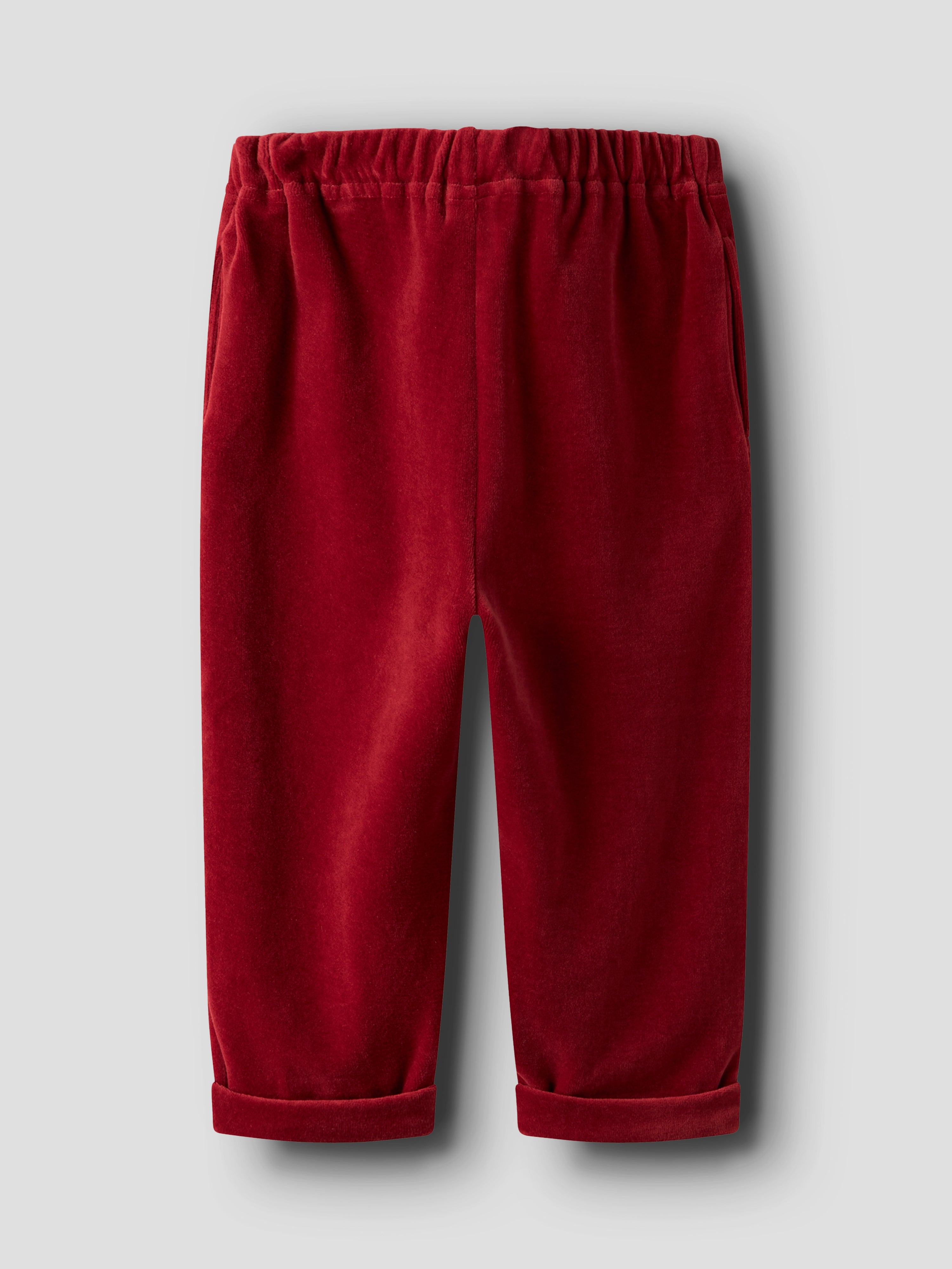Lil Atelier Saga Sag Loose Pants - Red Dahlia