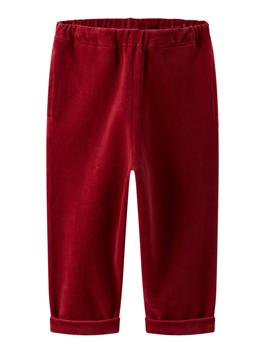 Lil Atelier Saga Sag Loose Pants - Red Dahlia