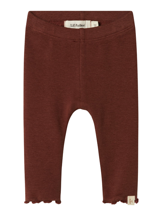 Lil Atelier Gayo Fia Slim Leggings - Hot Chocolate