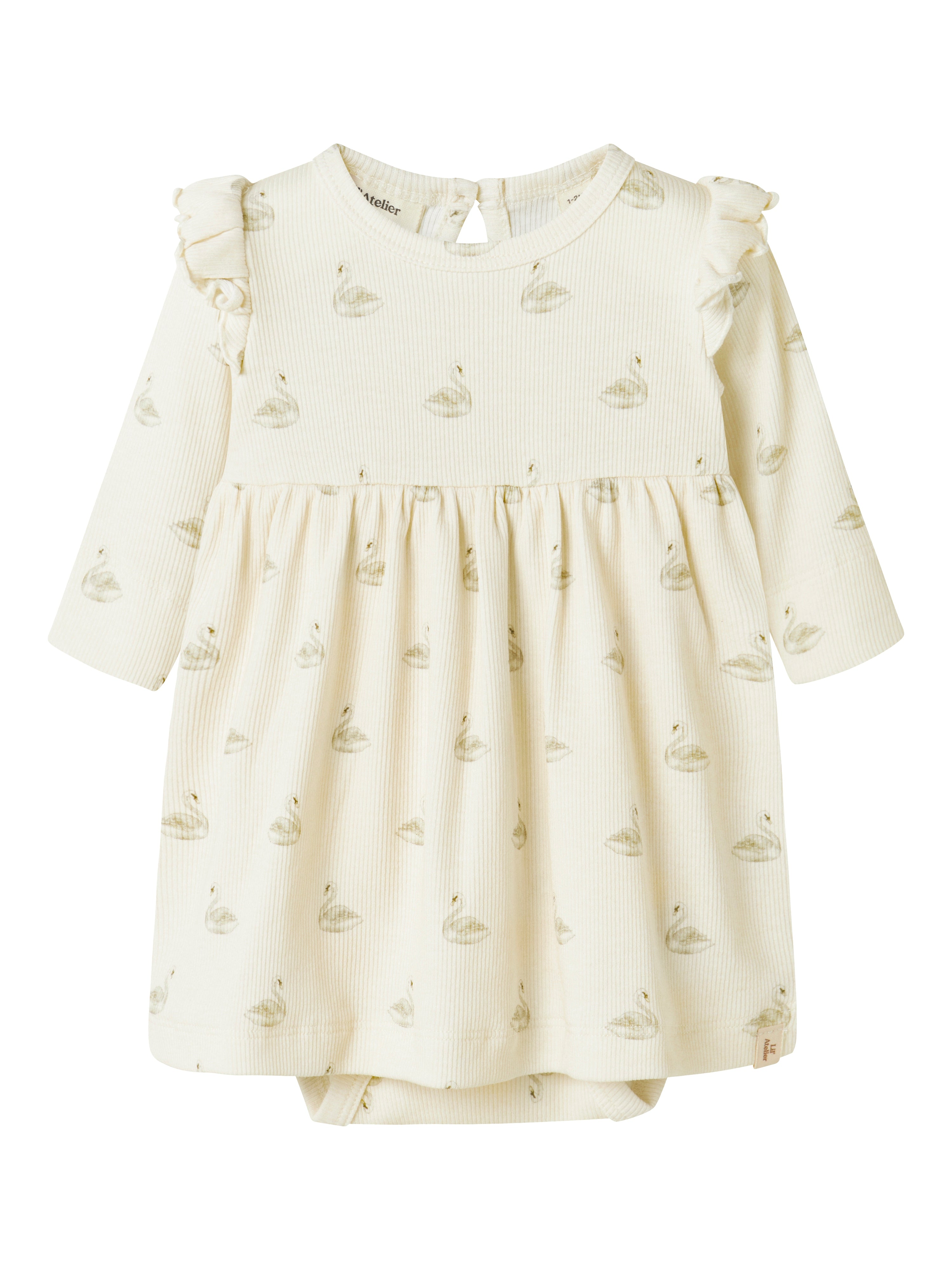Lil Atelier Gavo Ege Bodydress - Pastel Parchment/Swan