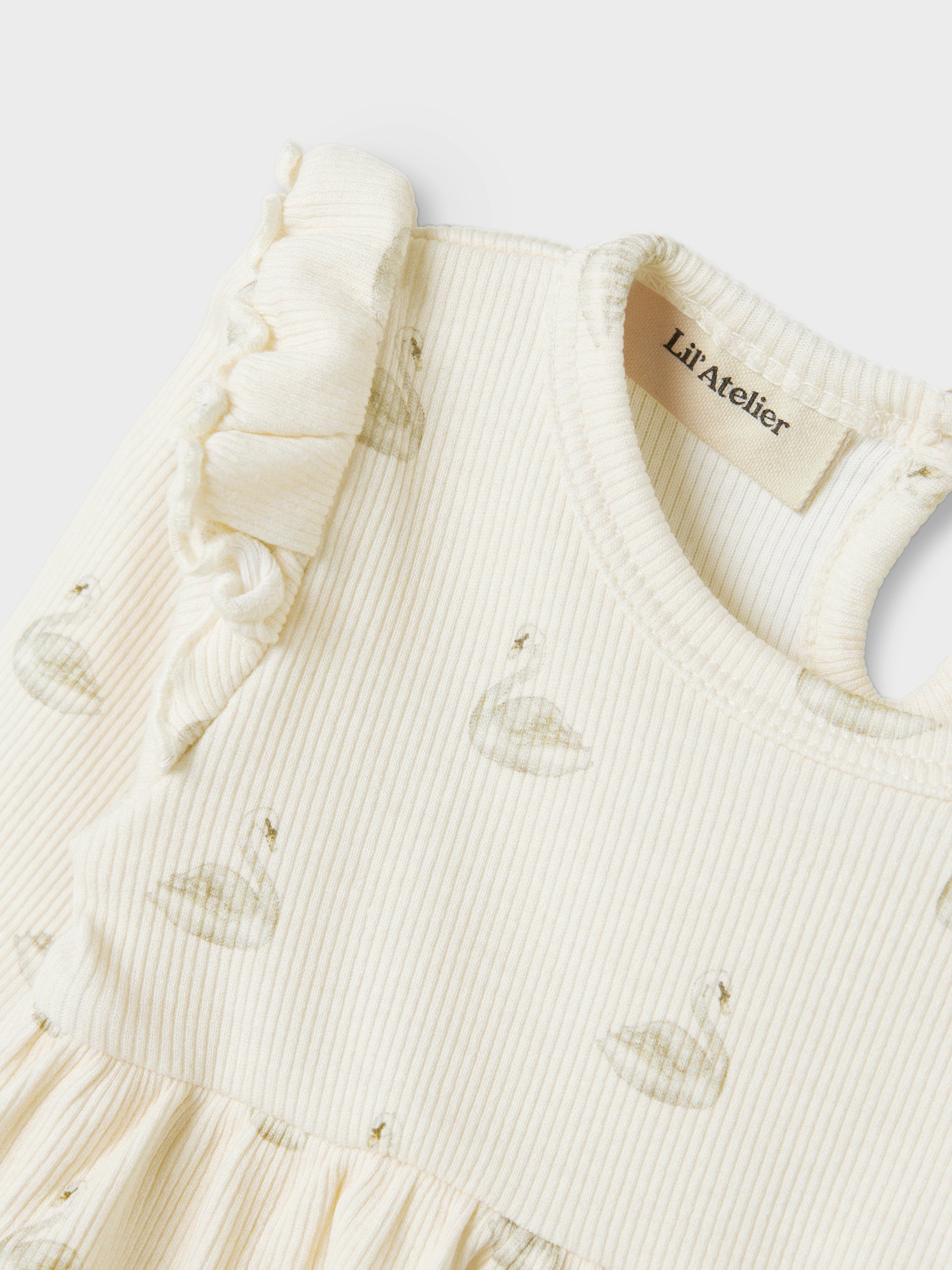 Lil Atelier Gavo Ege Bodydress - Pastel Parchment/Swan
