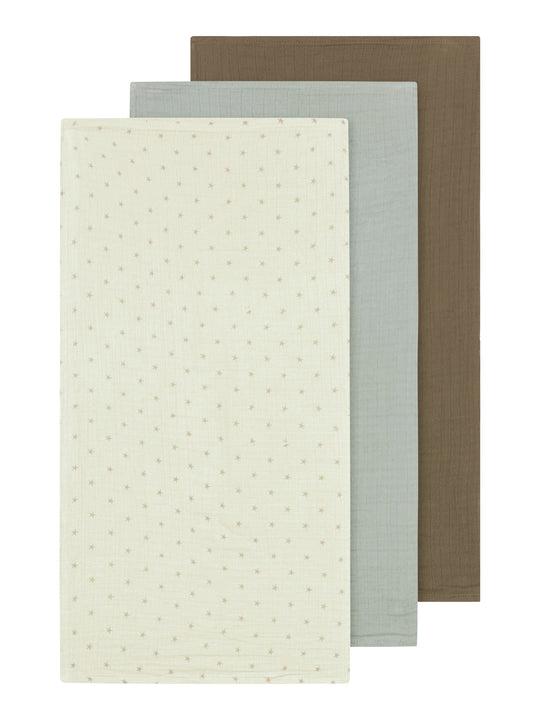 Lil Atelier Fergie 3 pak Nappies - Turtledove/Pigeon