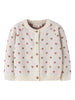 Lil Atelier Saran Knit Cardigan Heart - Turtledove