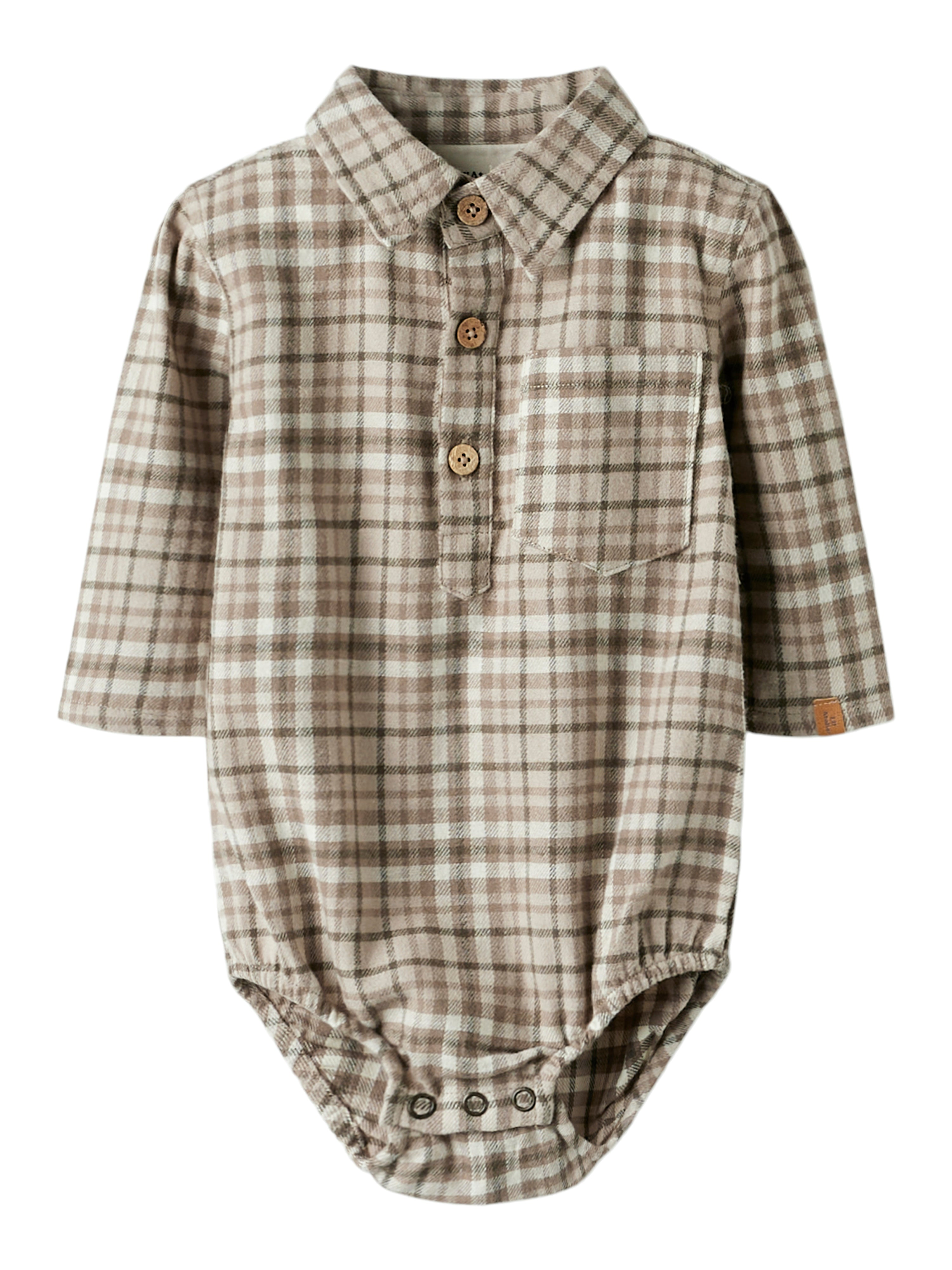 Lil Atelier Rebel LS Body Shirt - Sepia Tint