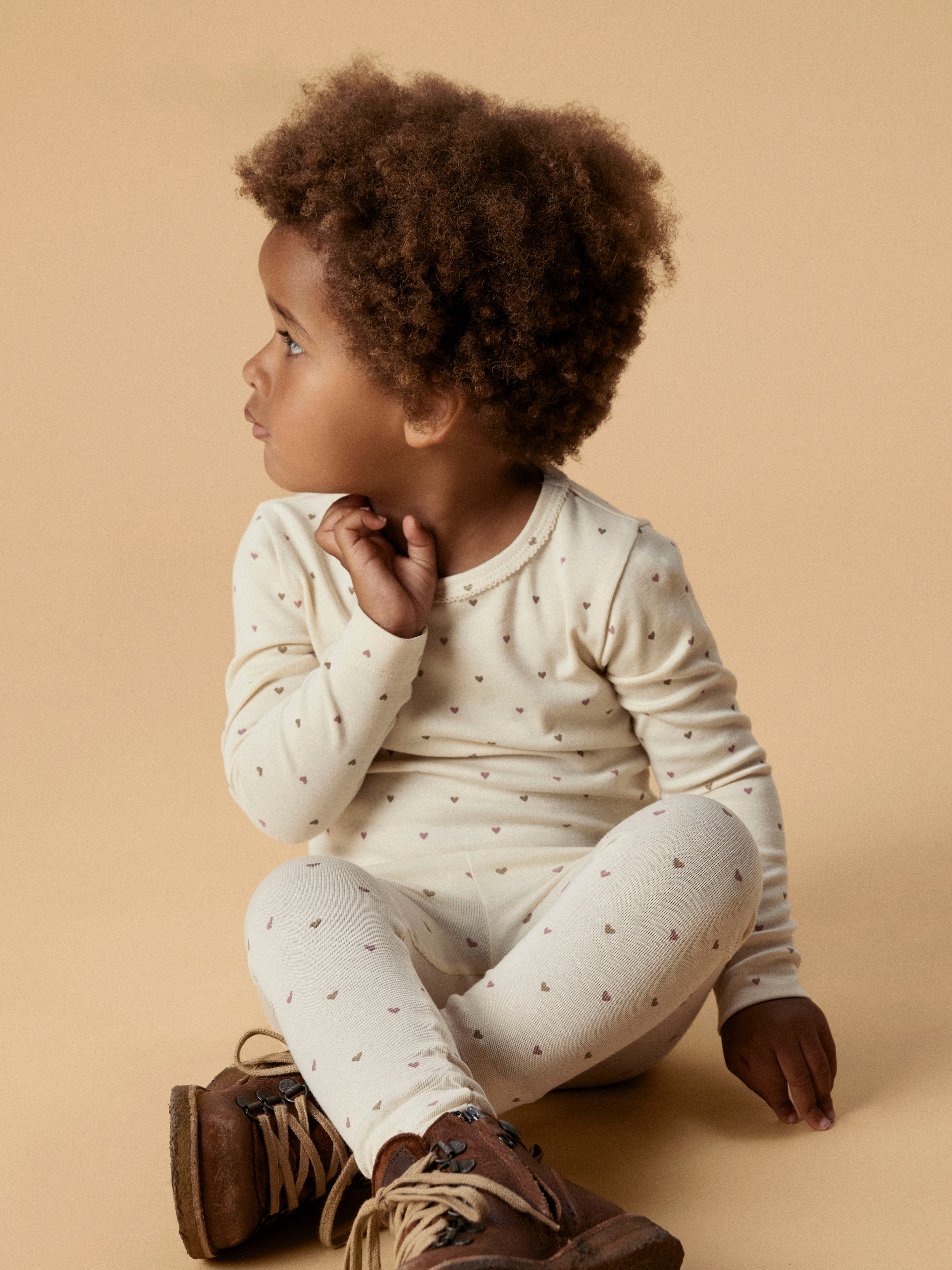 Lil Atelier Lalo Tai Leggings - Turtledove/Heart