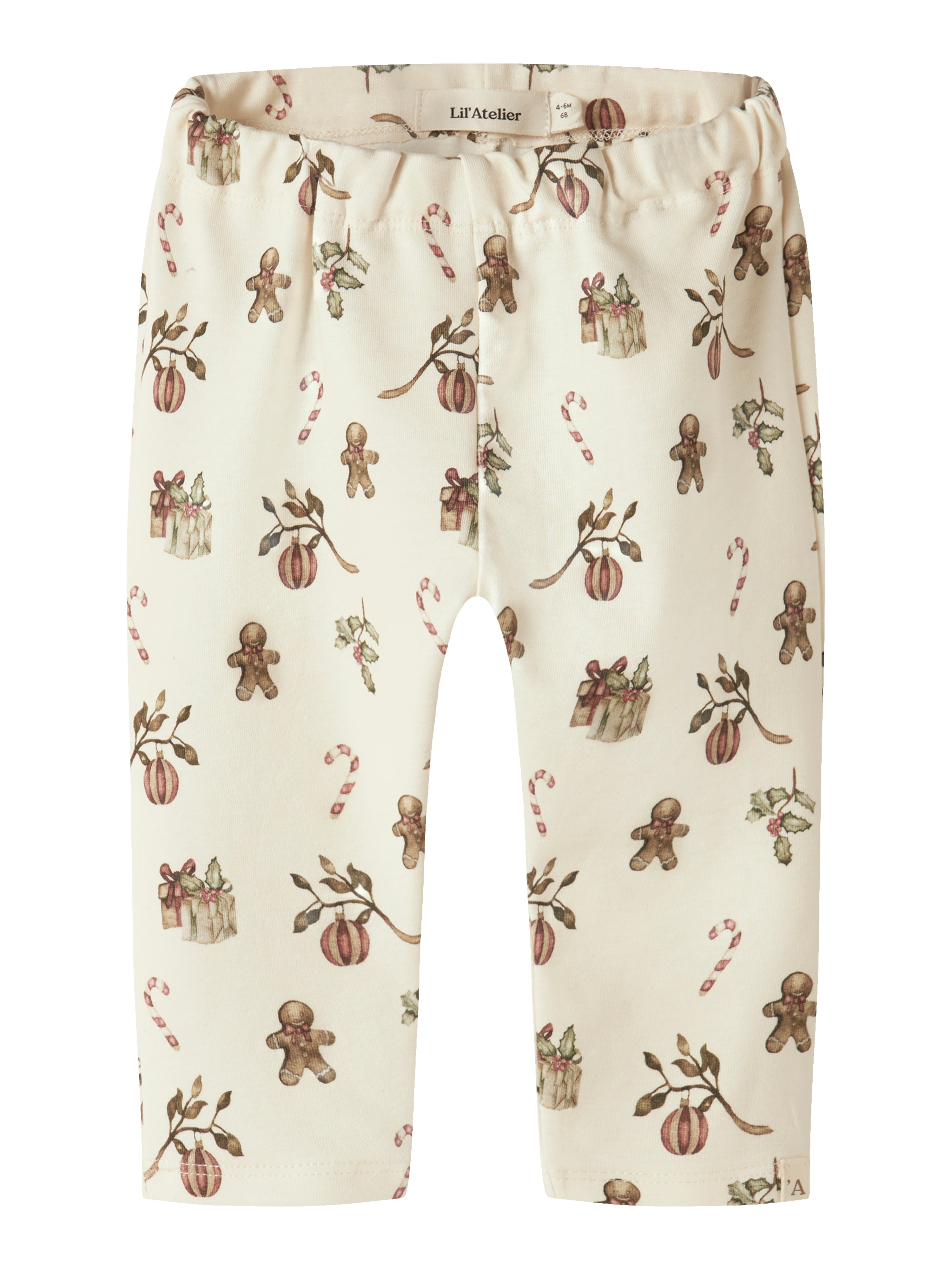 Lil Atelier Layo Gan Pants - Turtledove/Christmas