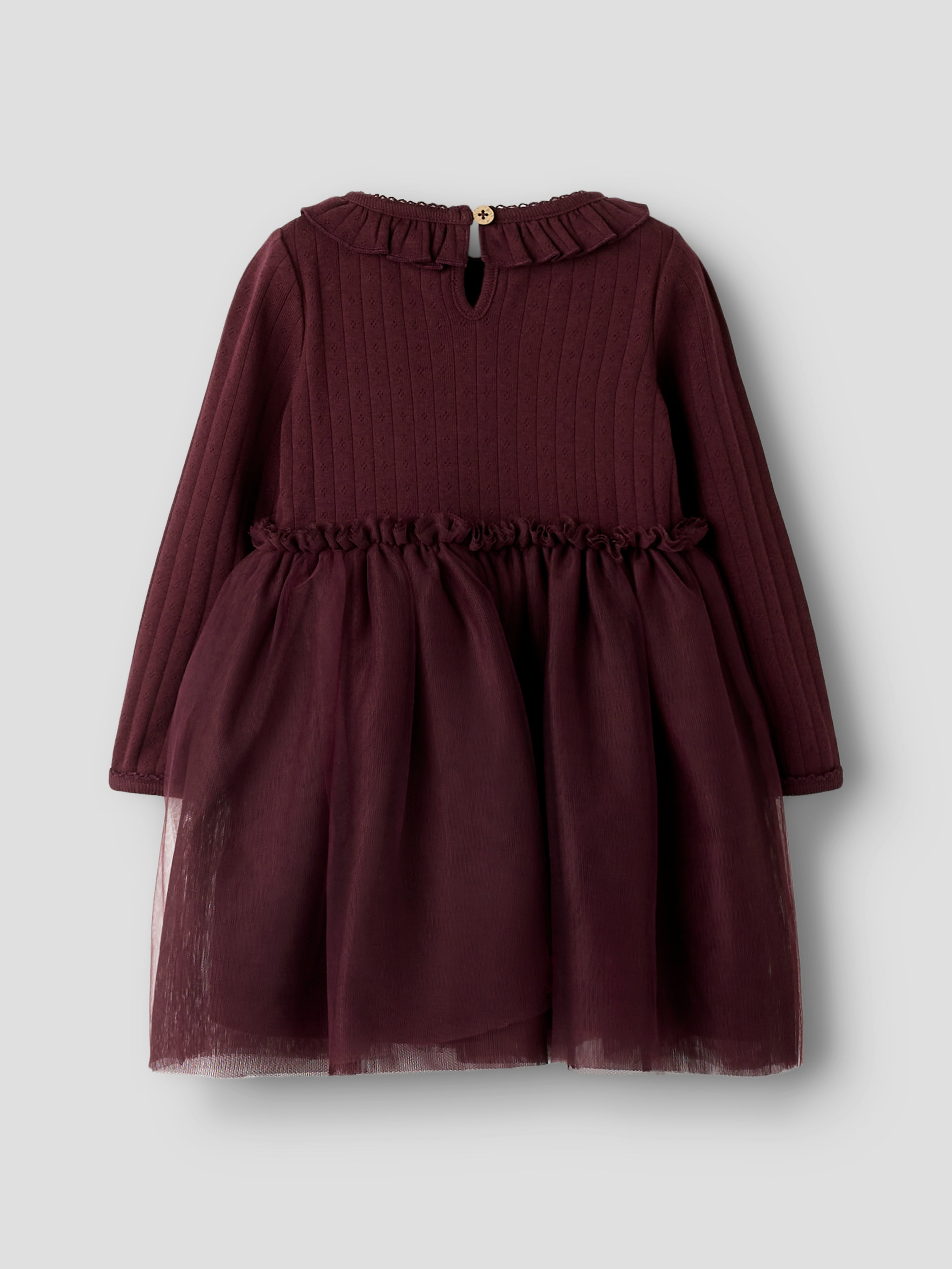 Lil Atelier Solange LS Tulle Dress - Catawba Grape