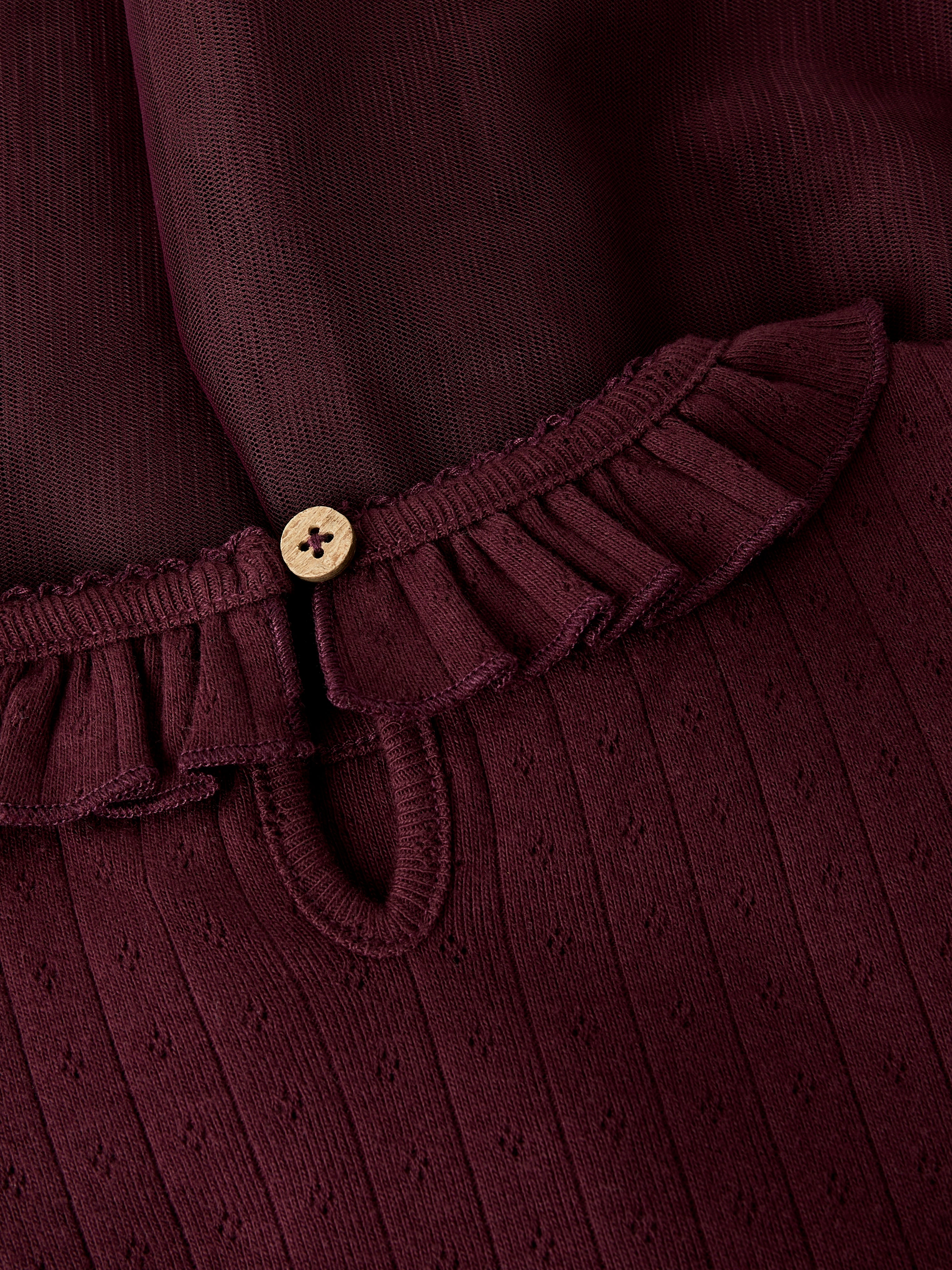 Lil Atelier Solange LS Tulle Dress - Catawba Grape