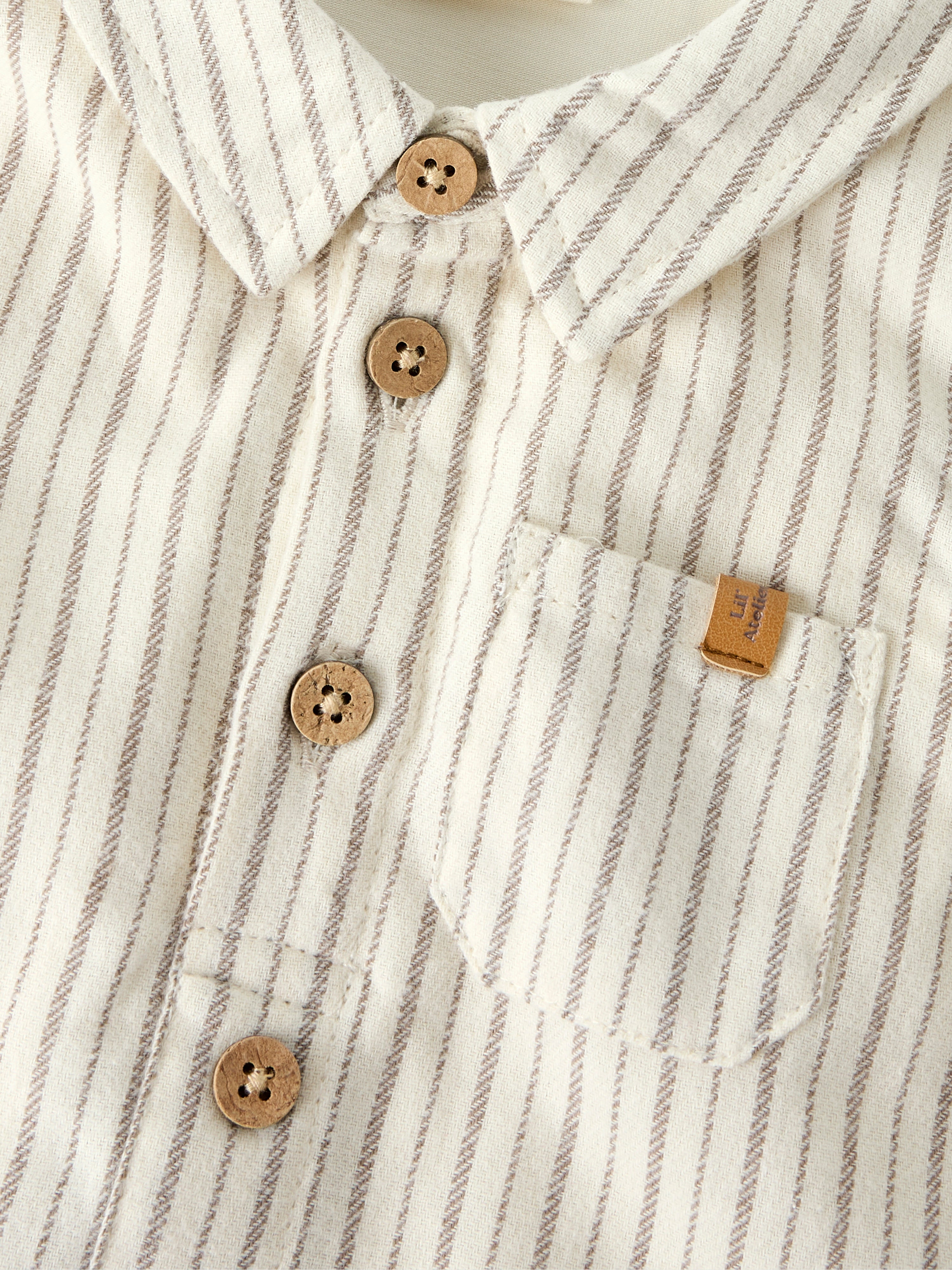 Lil Atelier Felixo LS Body Shirt - Turtledove/Sepia Tint