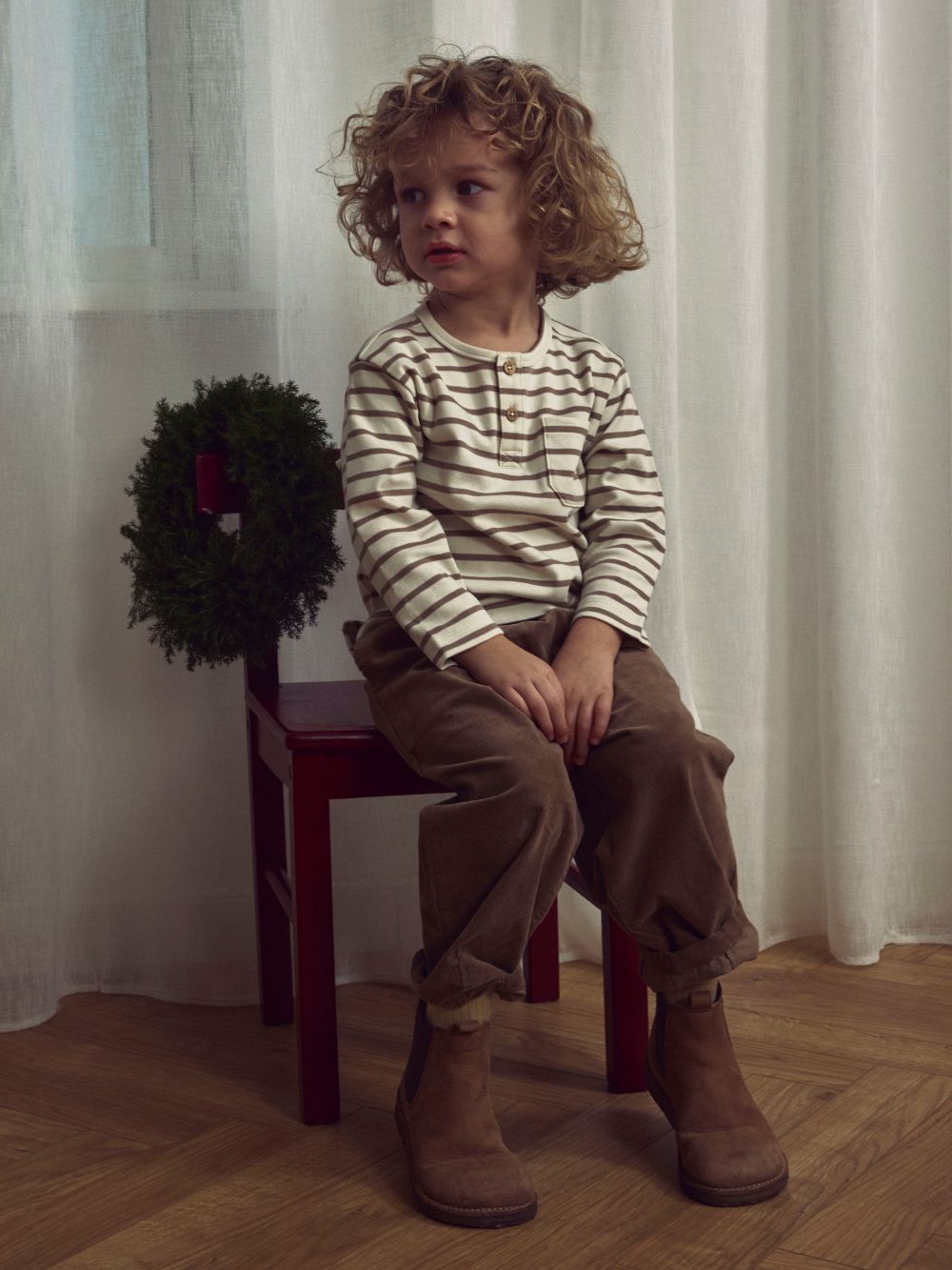 Lil Atelier Limia Nob LS Loose Top - Turtledove/Sepia Tint