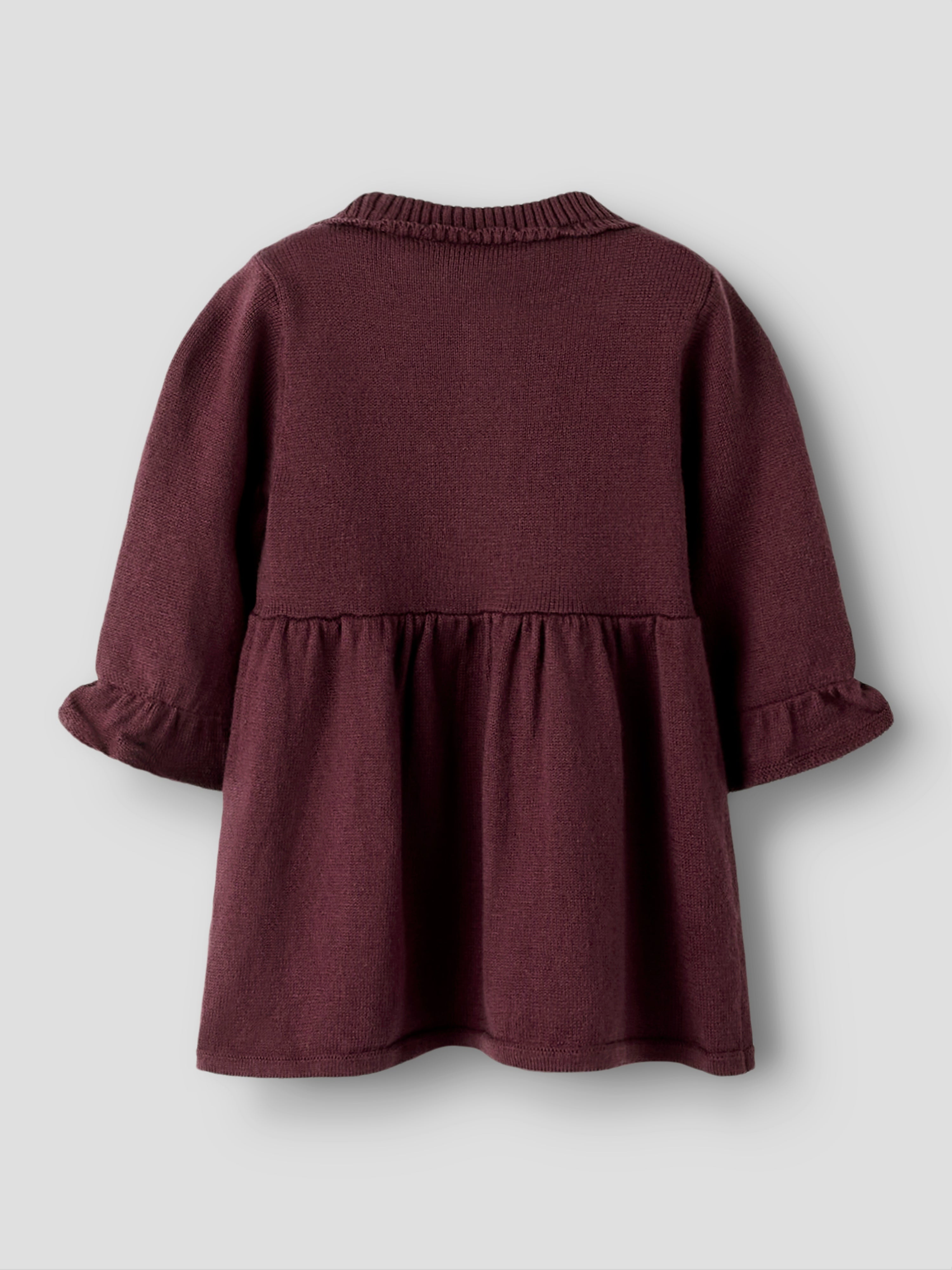Lil Atelier Nimi LS Knit Dress - Catawba Grape