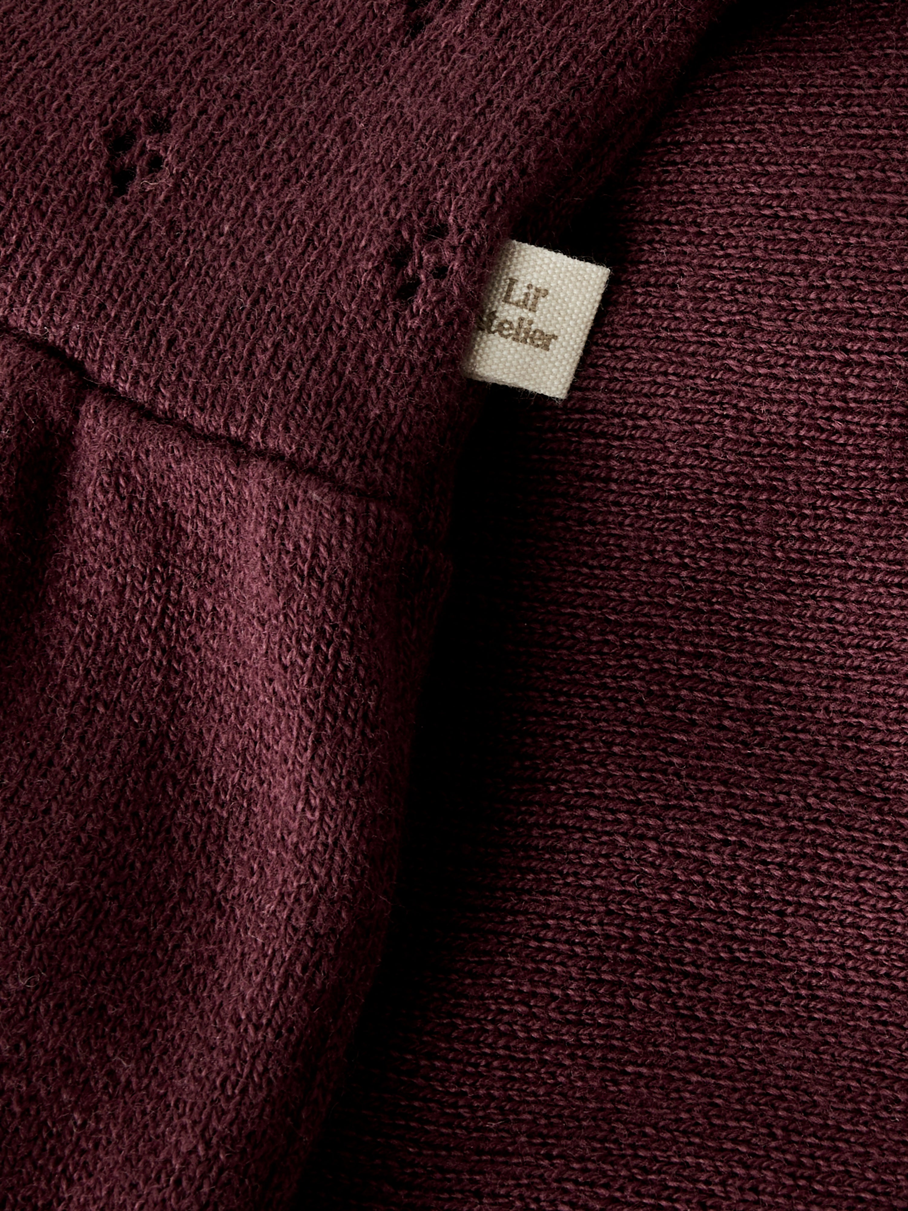 Lil Atelier Nimi LS Knit Dress - Catawba Grape