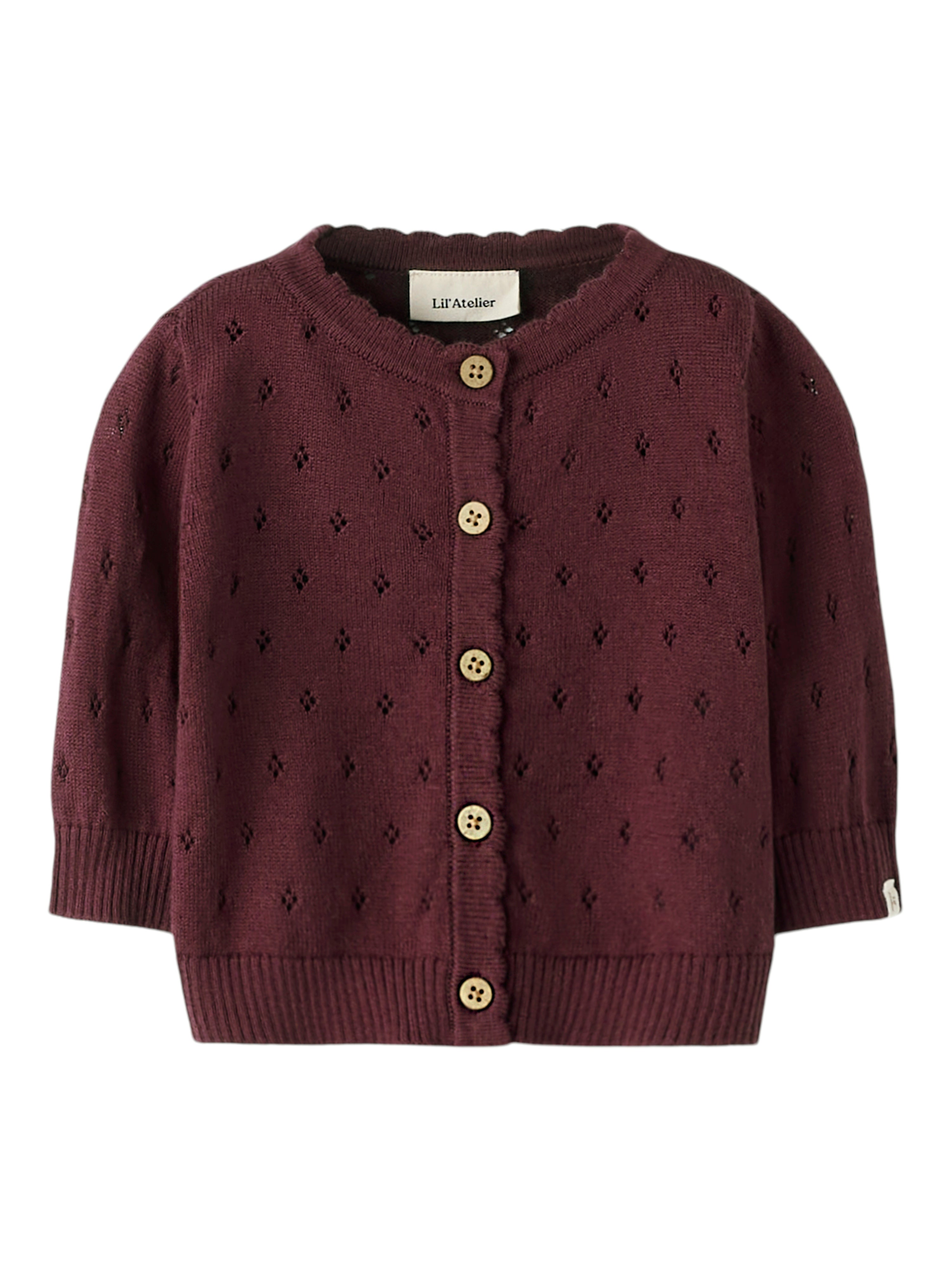 Lil Atelier Nimi LS Knit Cardigan - Catawba Grape