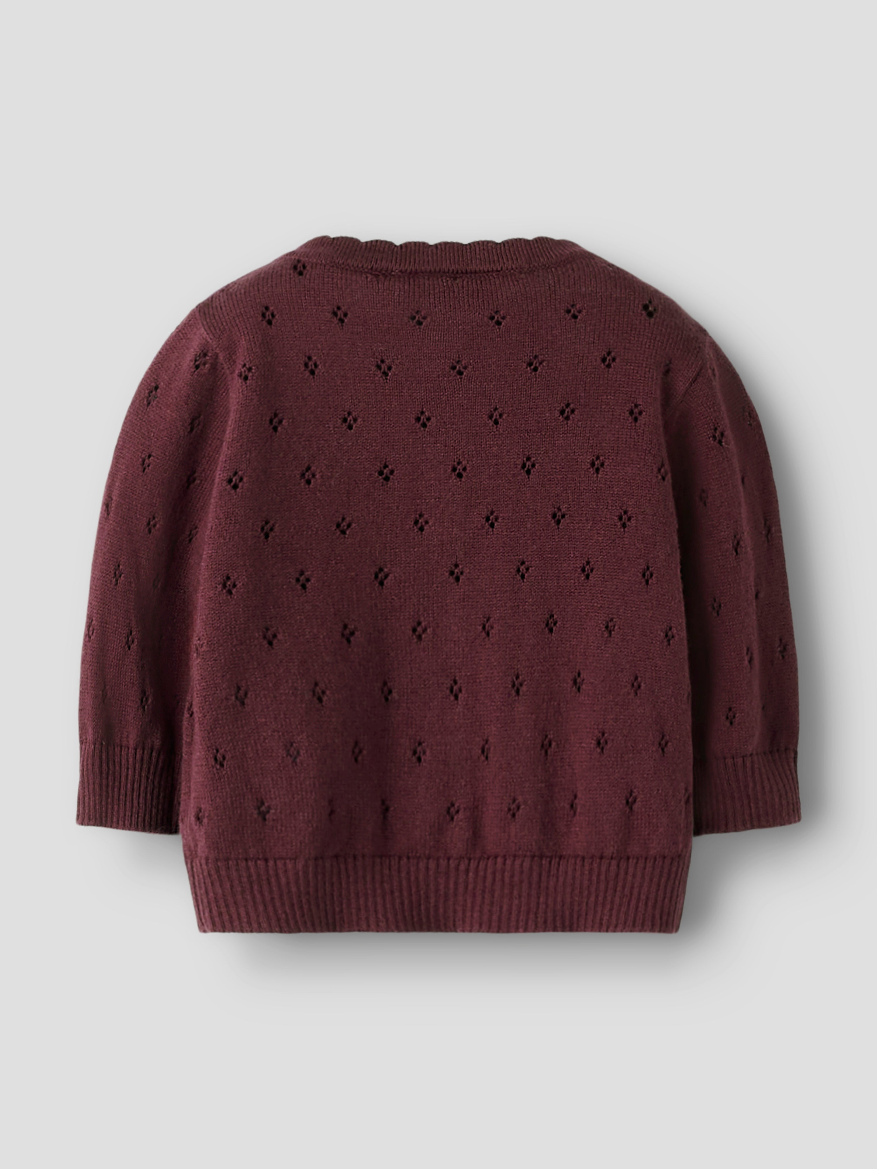 Lil Atelier Nimi LS Knit Cardigan - Catawba Grape