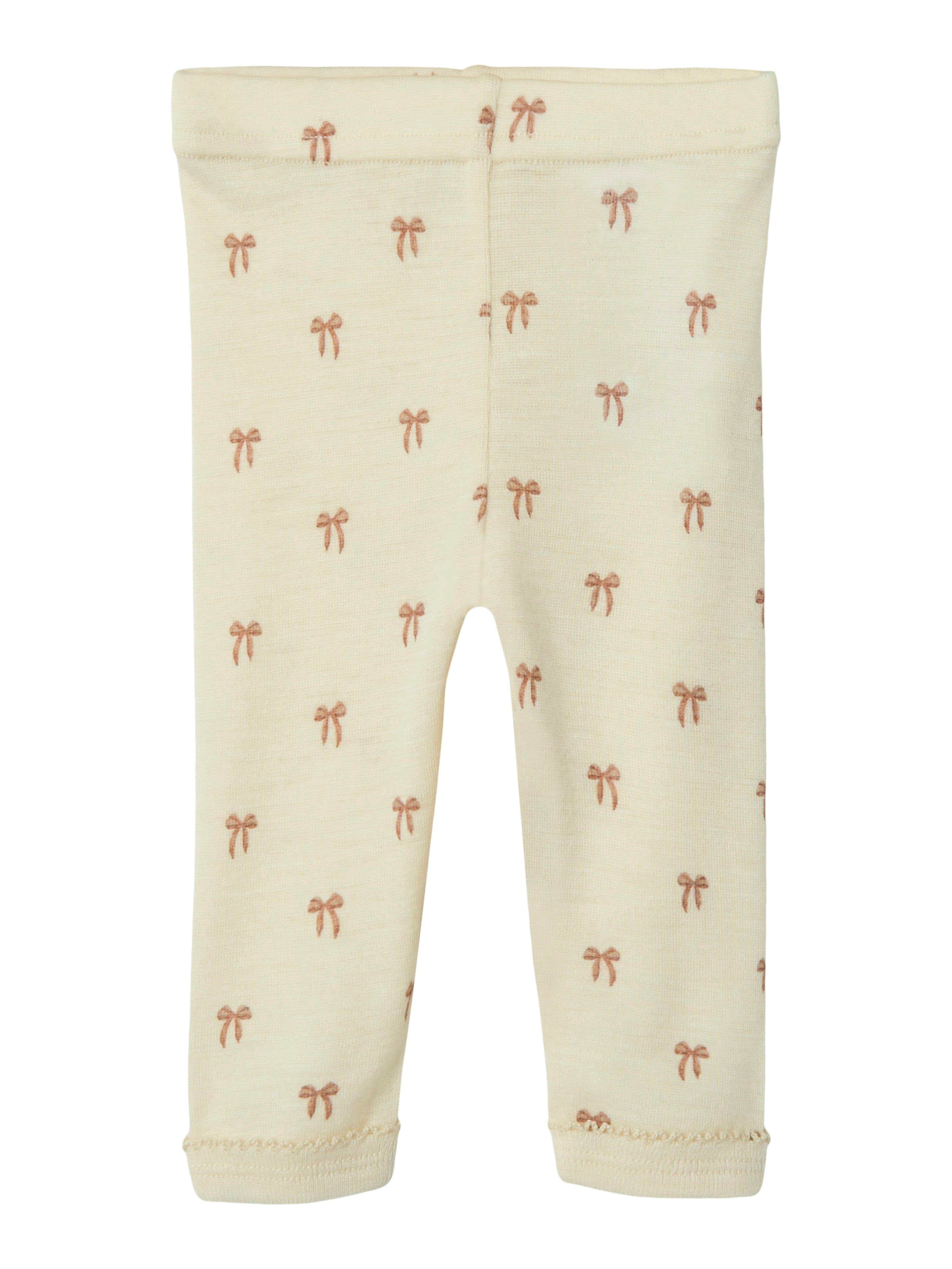 Lil Atelier Nalu Wool Leggings - Turtledove/Bow