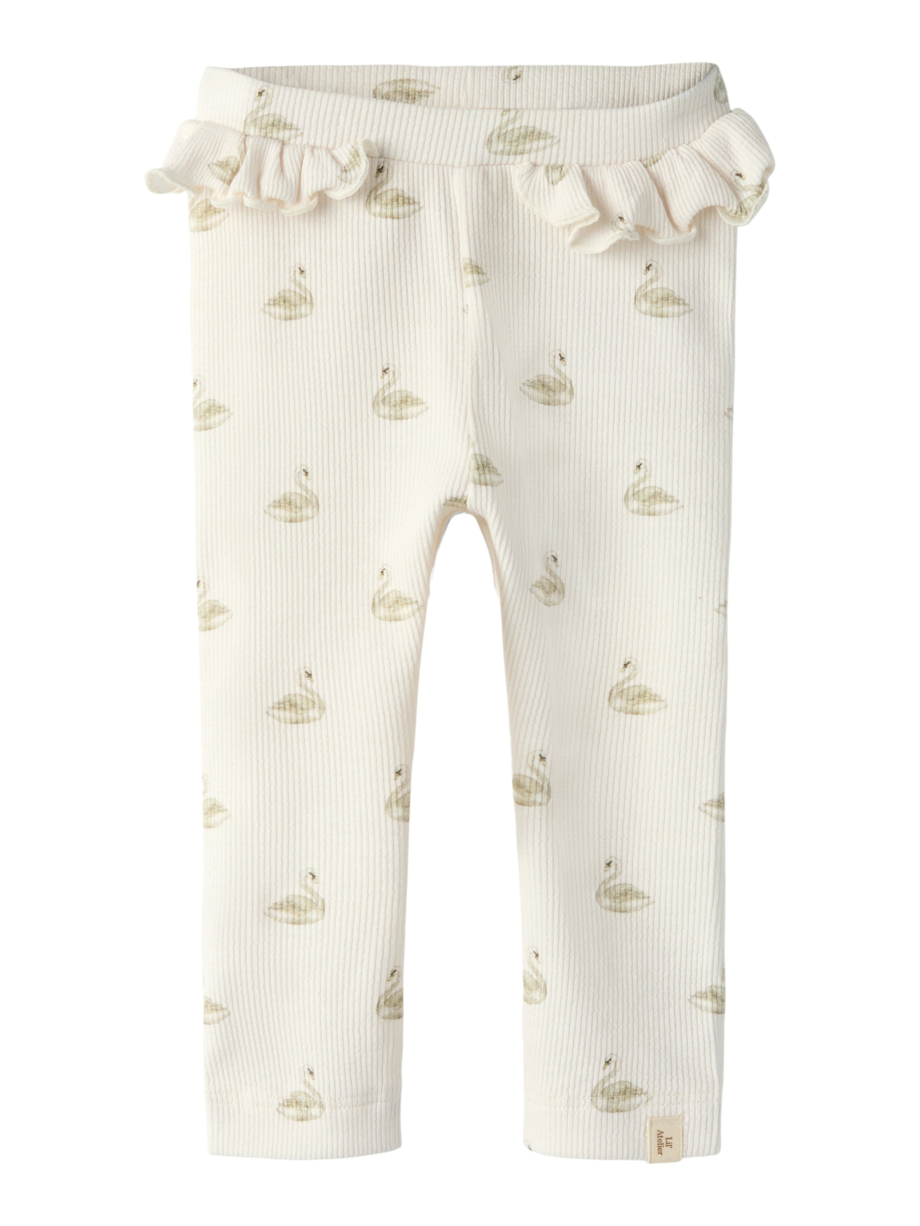 Lil Atelier Gavo Efi Slim Leggings NOOS - Pastel Parchment/Swan