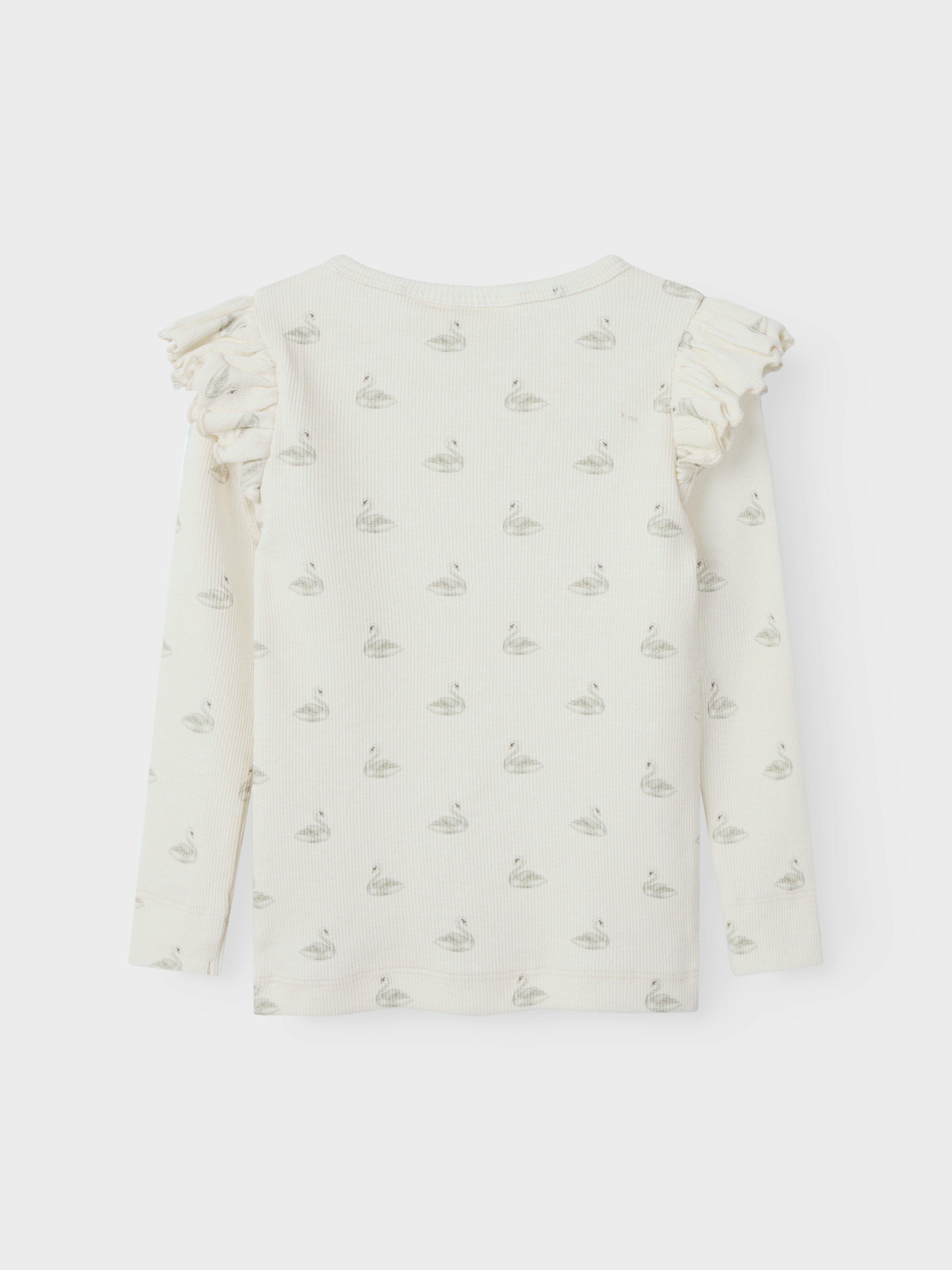 Lil Atelier Gavo Eko Slim Top NOOS - Pastel Parchment/Swan