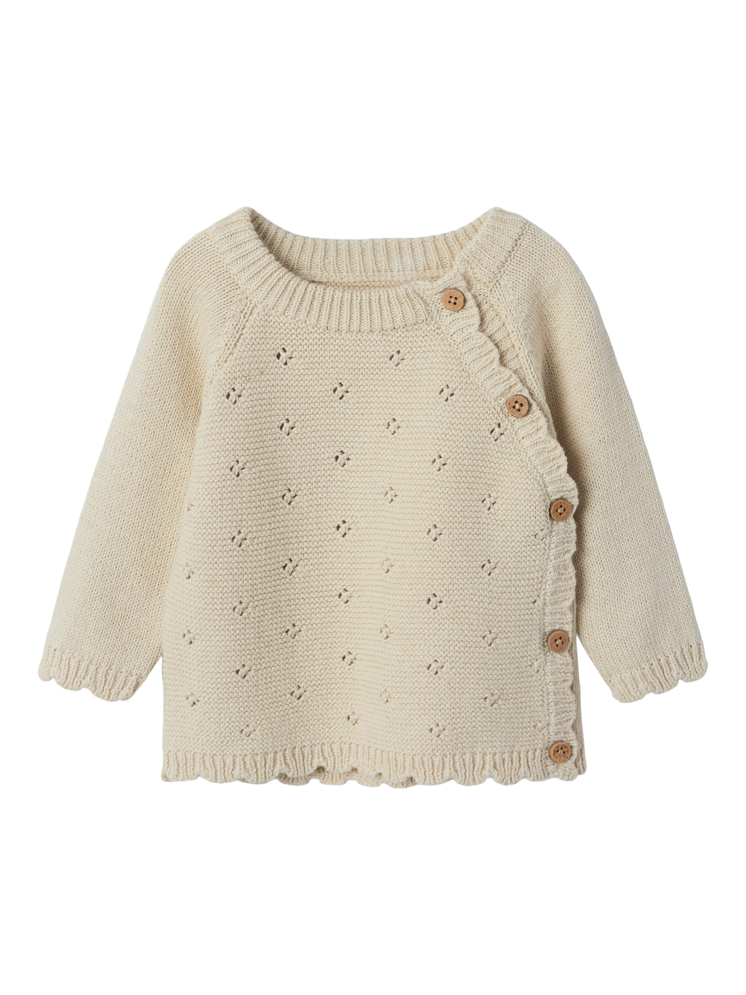 Lil Atelier Laguna Wrap Knit Cardigan - Turtledove