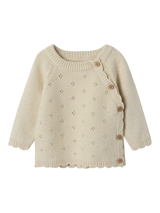 Lil Atelier Laguna Wrap Knit Cardigan - Turtledove