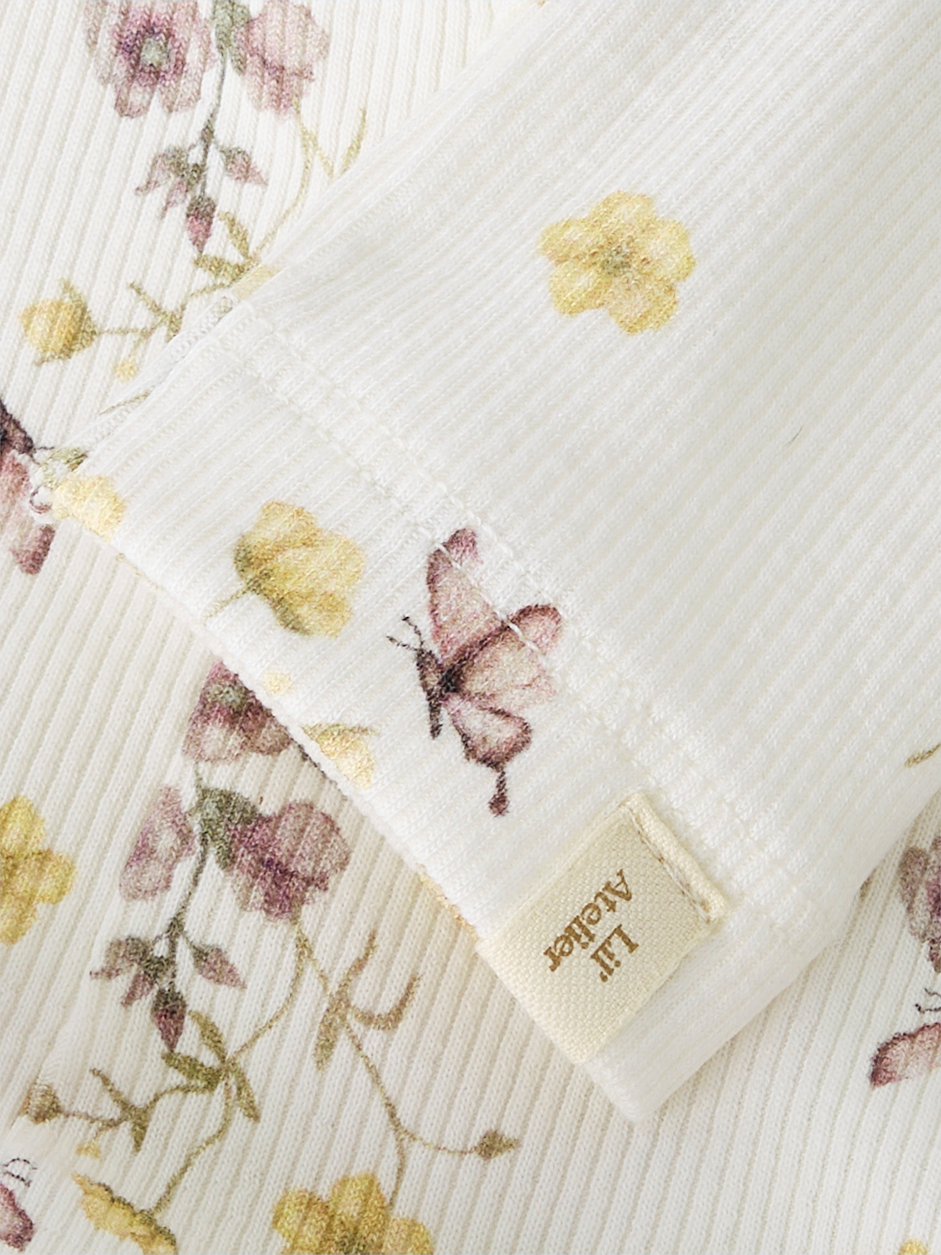 Lil Atelier Gavo Efi Slim Leggings NOOS - Coconut Milk/Flower Mix