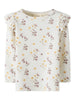 Lil Atelier Gavo Eko Slim Top NOOS - Coconut Milk/Flower Mix