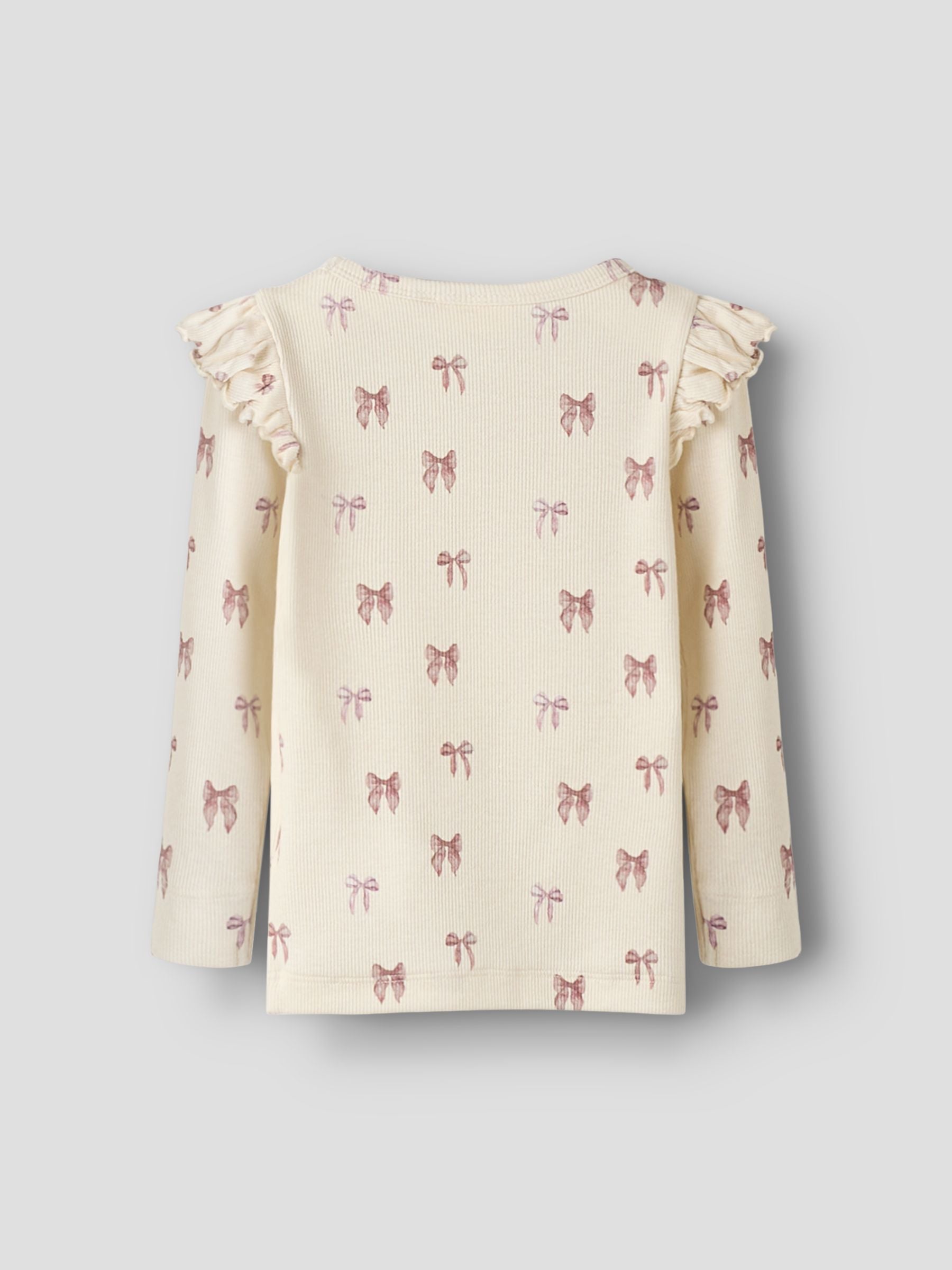 Lil Atelier Gavo Eko Slim Top NOOS - Turtledove/Bow