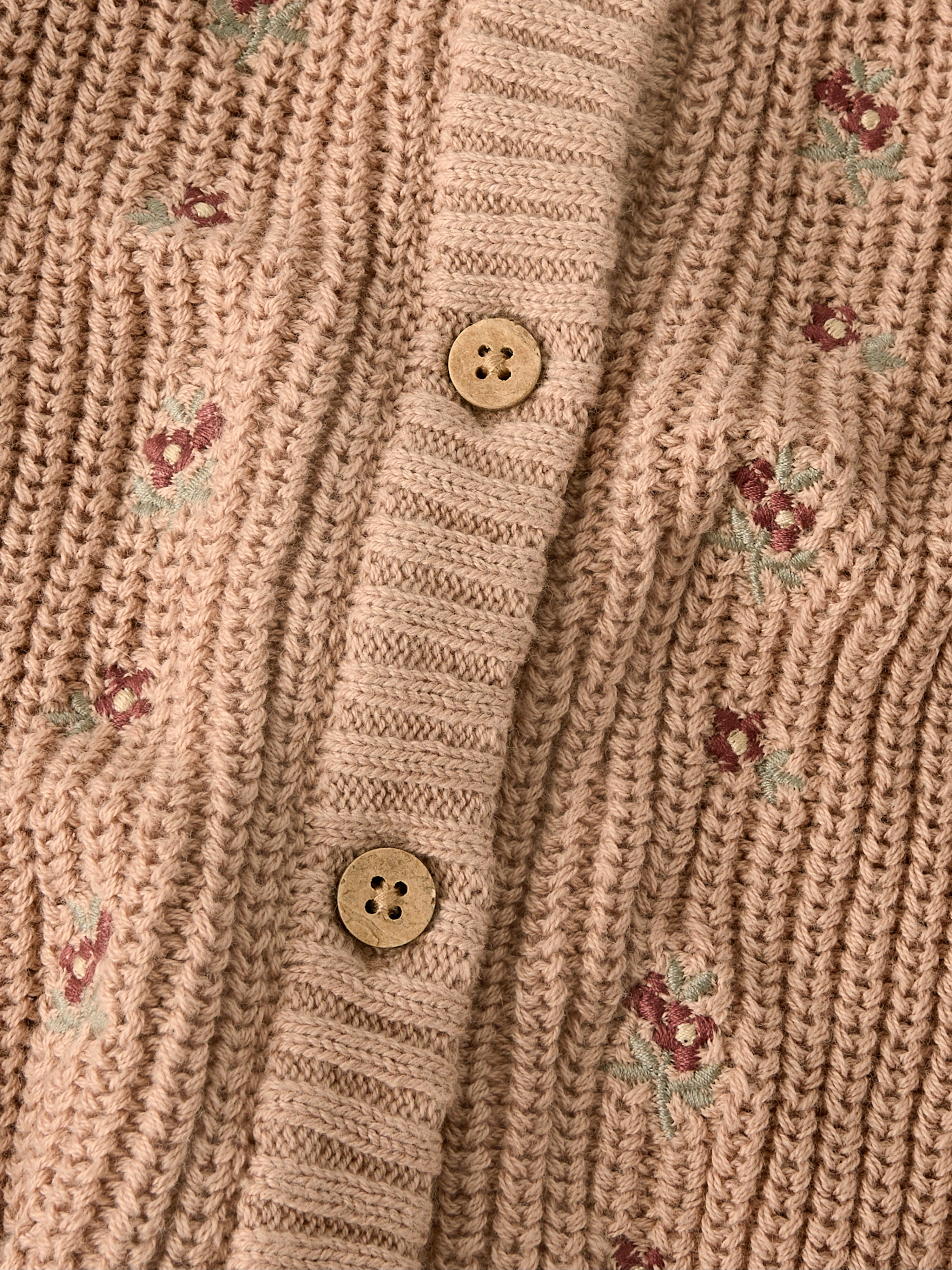 Lil Atelier Emlen Emb AO LS Knit Cardigan - Roebuck