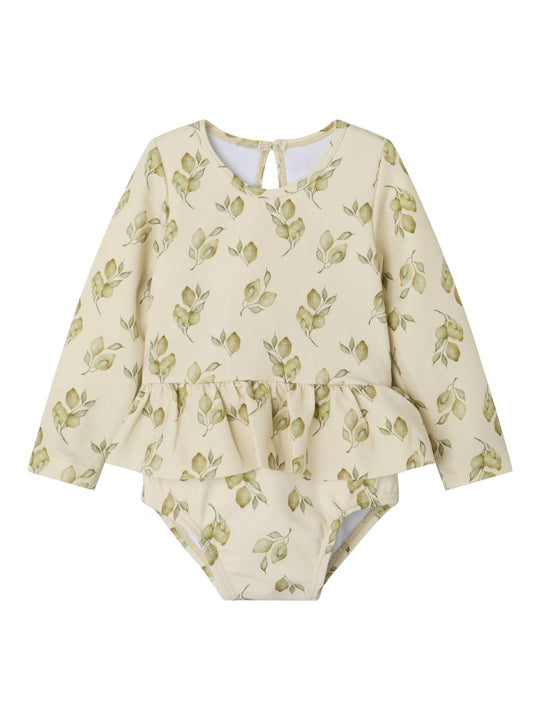 Lil Atelier Floria LS Swimsuit - Turtledove