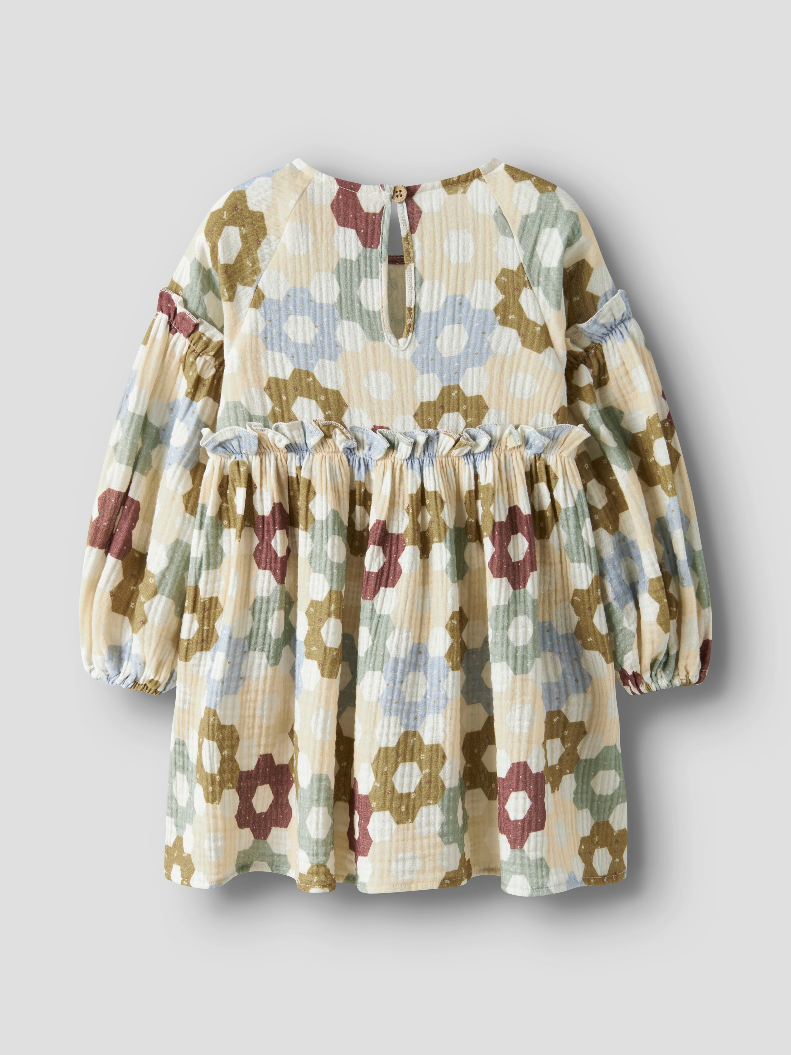 Lil Atelier Talia LS Loose Dress - Coconut Milk