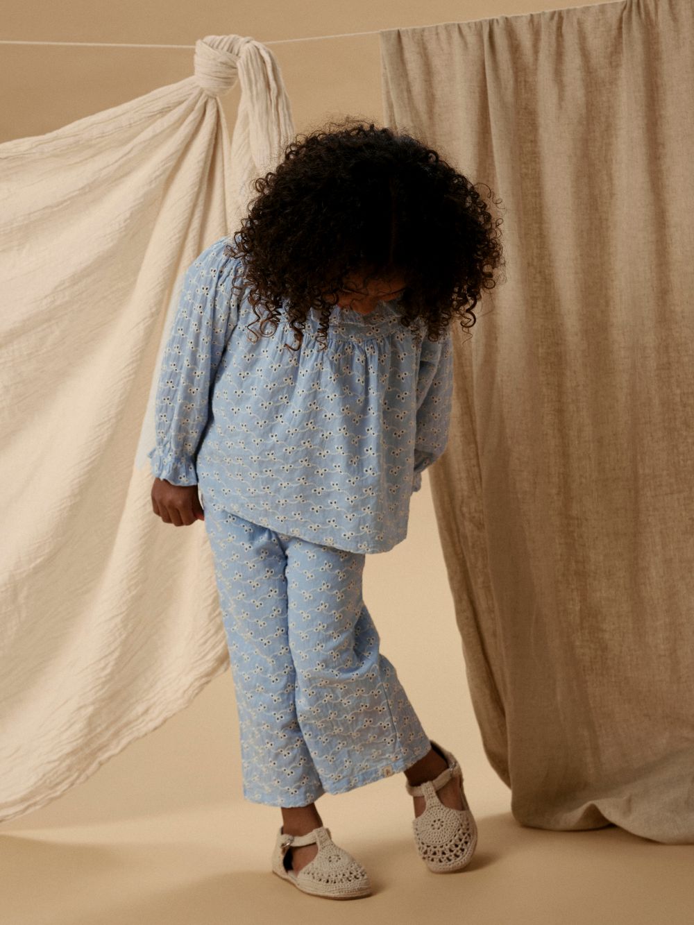 Lil Atelier Tessie Wide Pants - Zen Blue