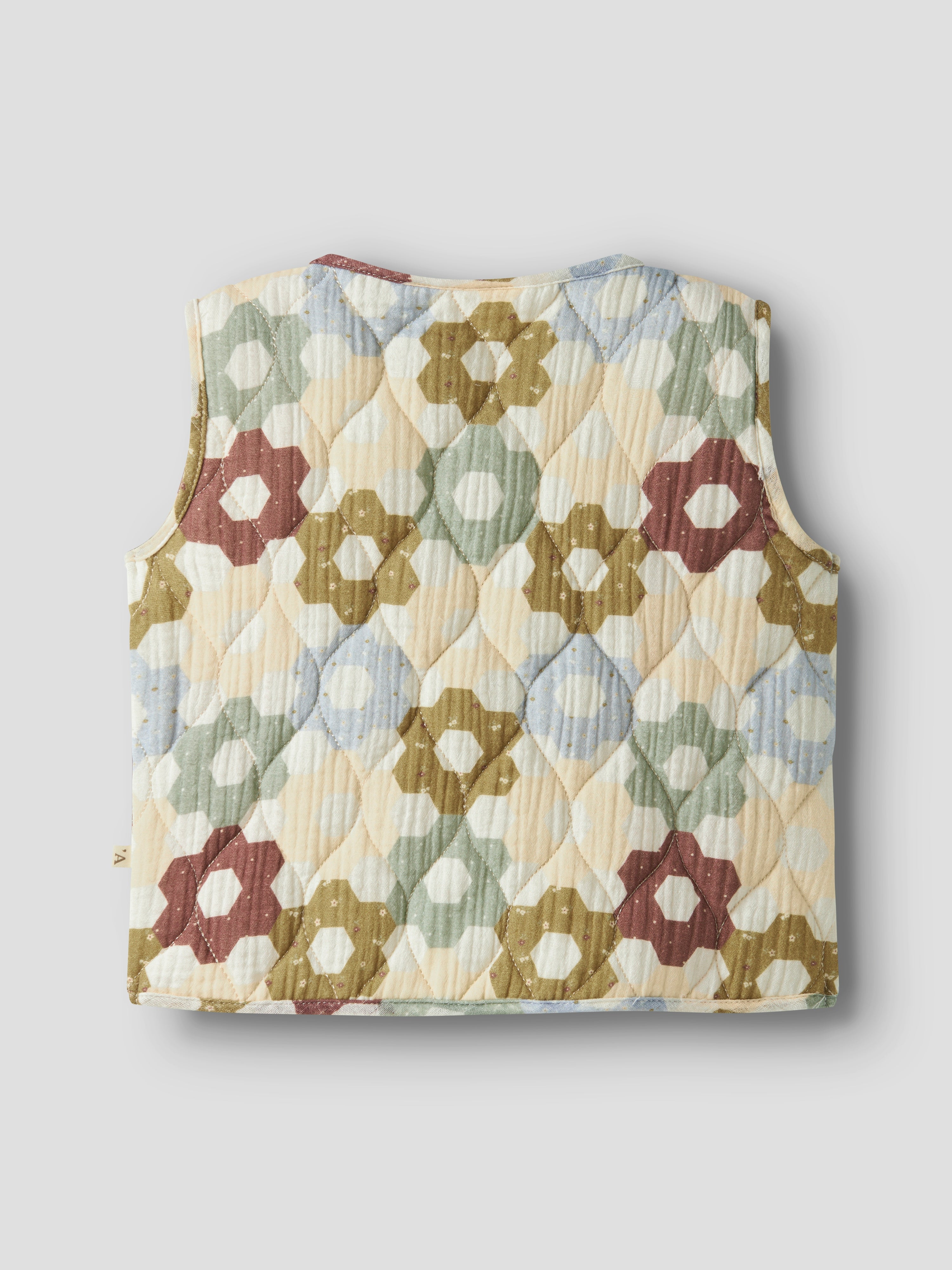 Lil Atelier Talia Quilt Vest - Coconut Milk