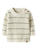 Lil Atelier Emlen LS Knit Stripes - Coconut Milk/Stripes