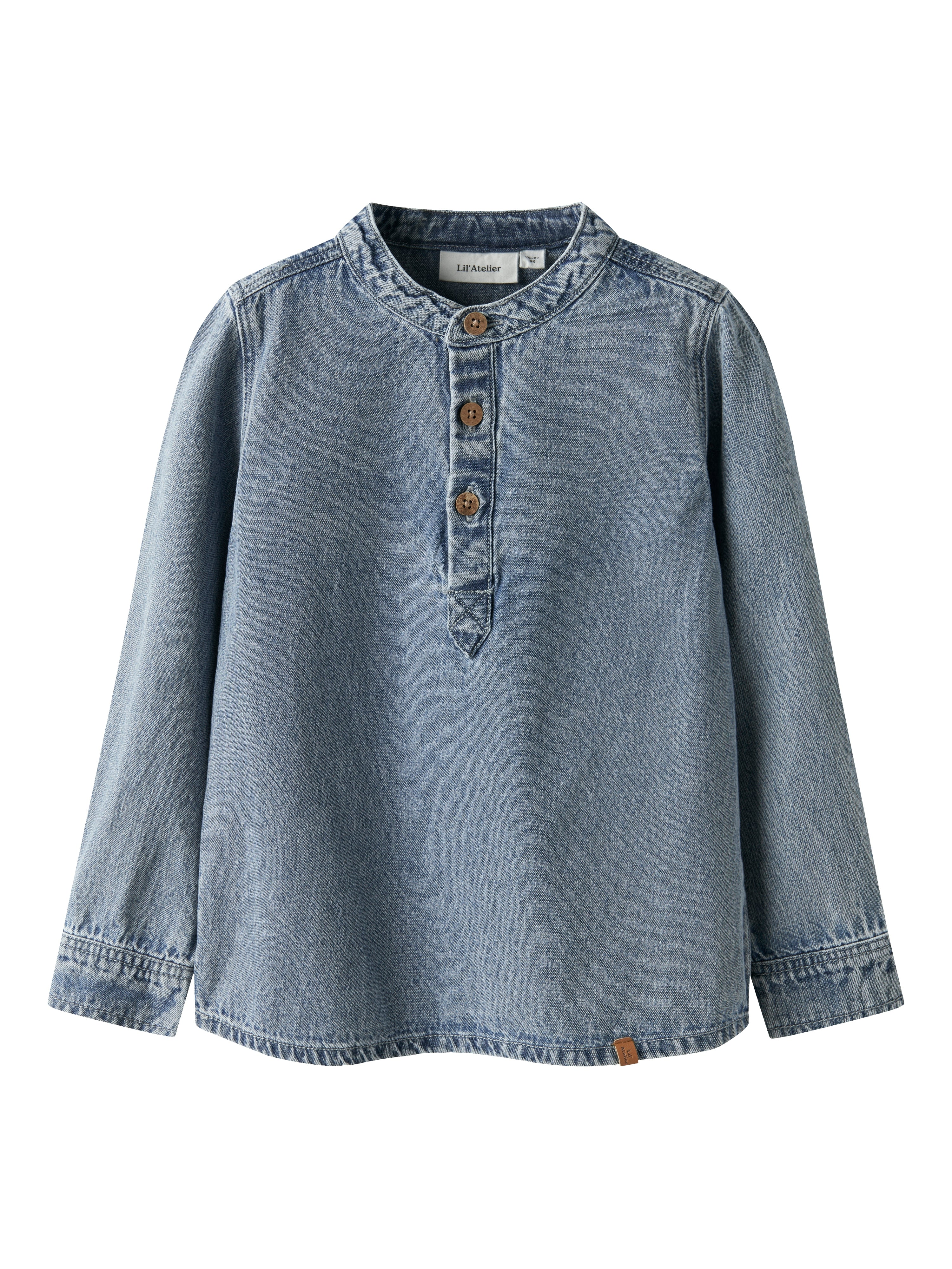 Lil Atelier Taya Loose Denim Shirt - Medium Blue Denim