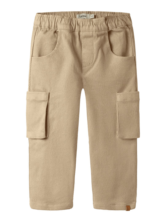 Lil Atelier Taru Loose Twill Pants - Irish Cream