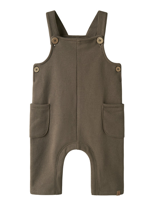 Lil Atelier Jobo Lio Sweat Overall - Shitake