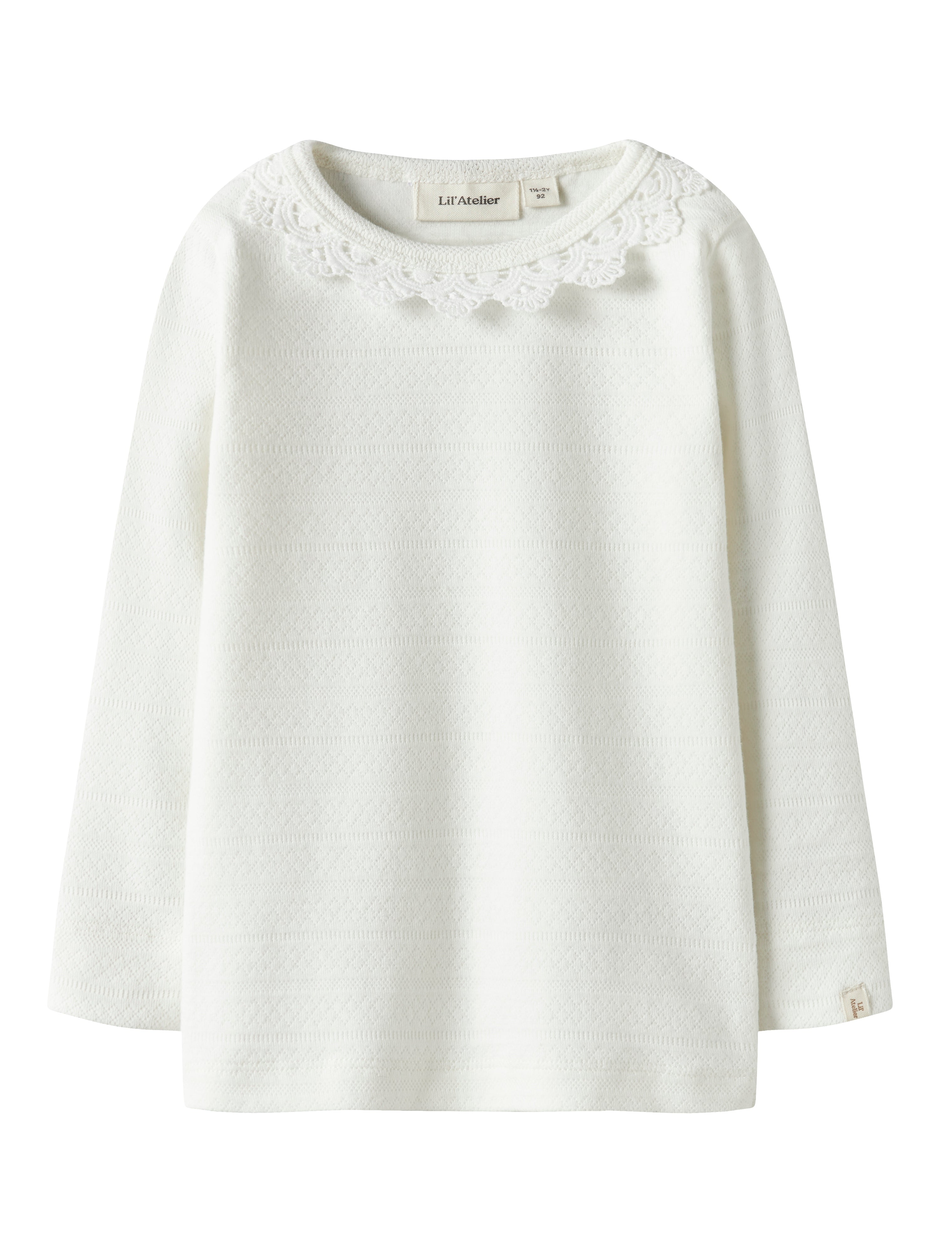 Lil Atelier Tapia LS Slim Top - Coconut Milk