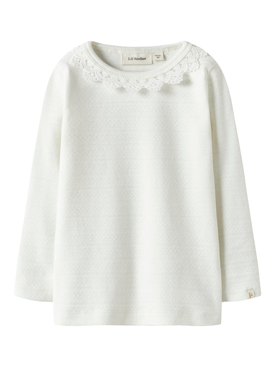 Lil Atelier Tapia LS Slim Top - Coconut Milk