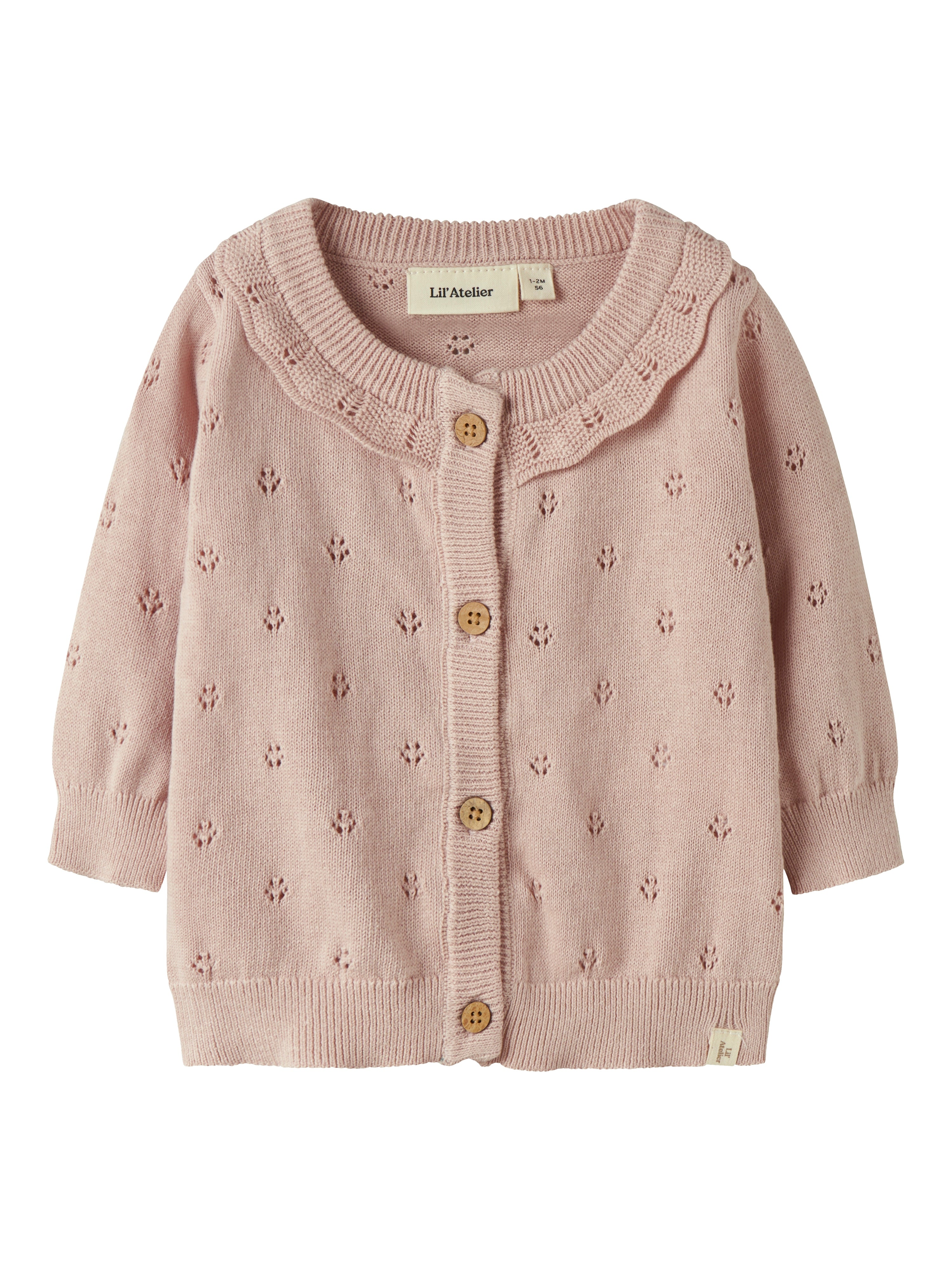 Lil Atelier Dorina LS Knit Cardigan - Peach Whip