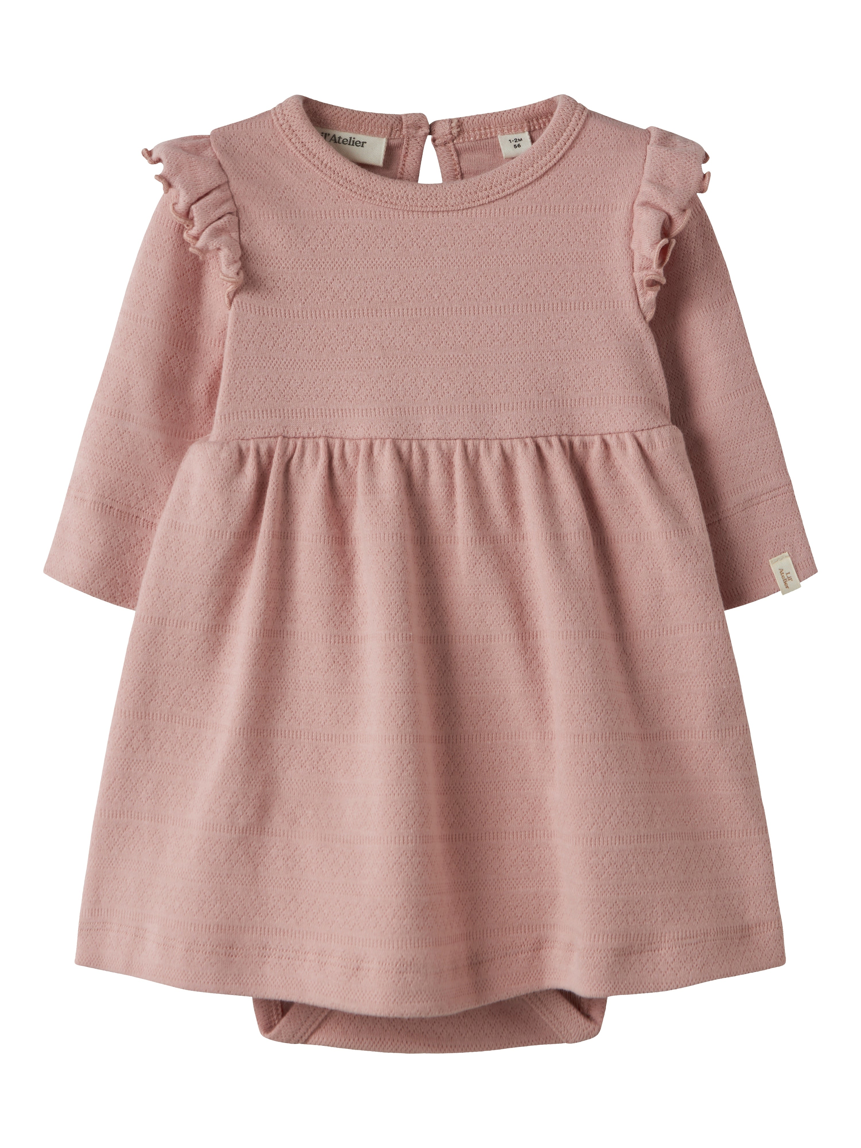 Lil Atelier Dimia LS Body Dress - Misty Rose