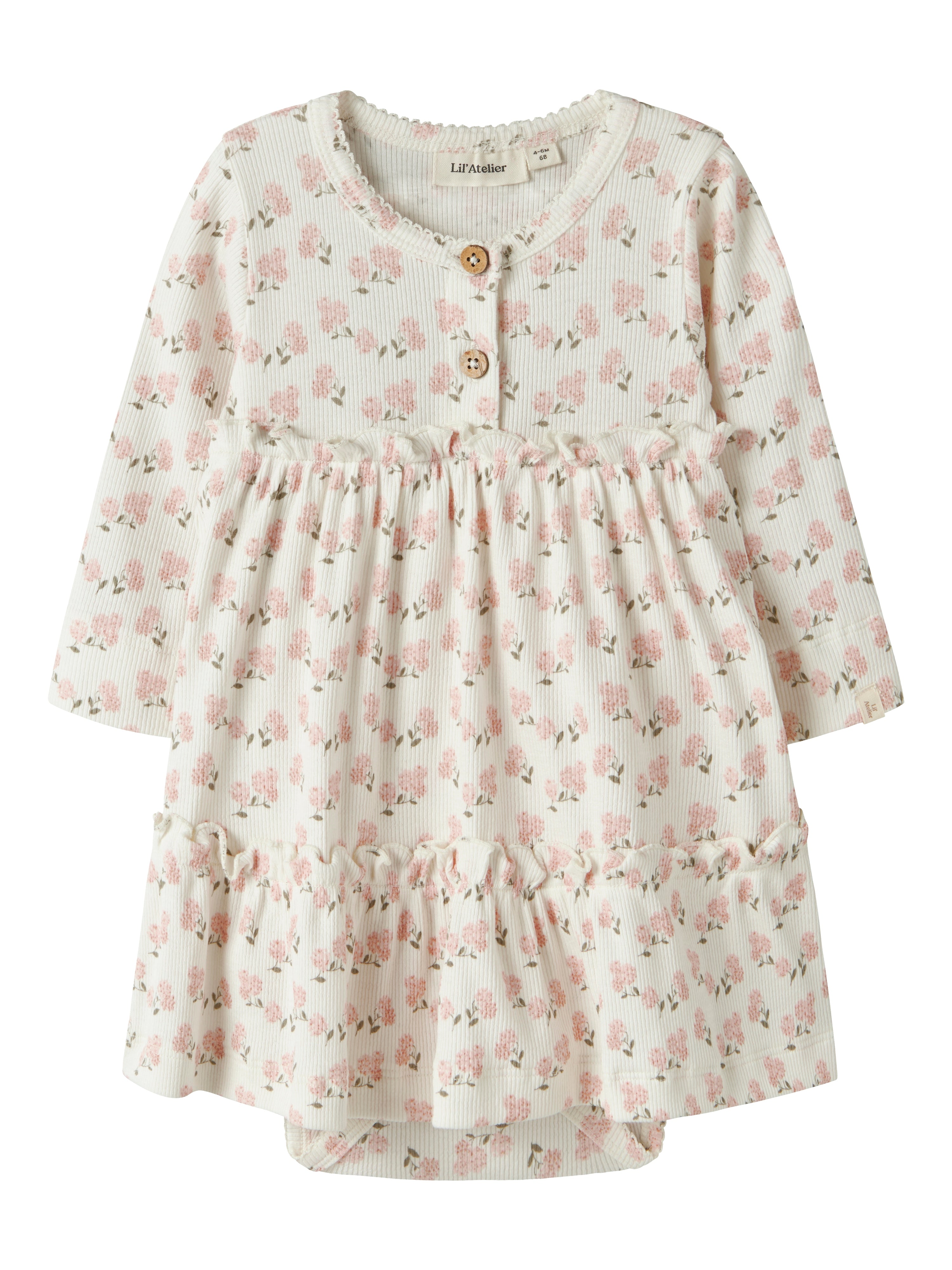 Lil Atelier Gago Sum Bodydress - Coconut Milk/Hydrangea