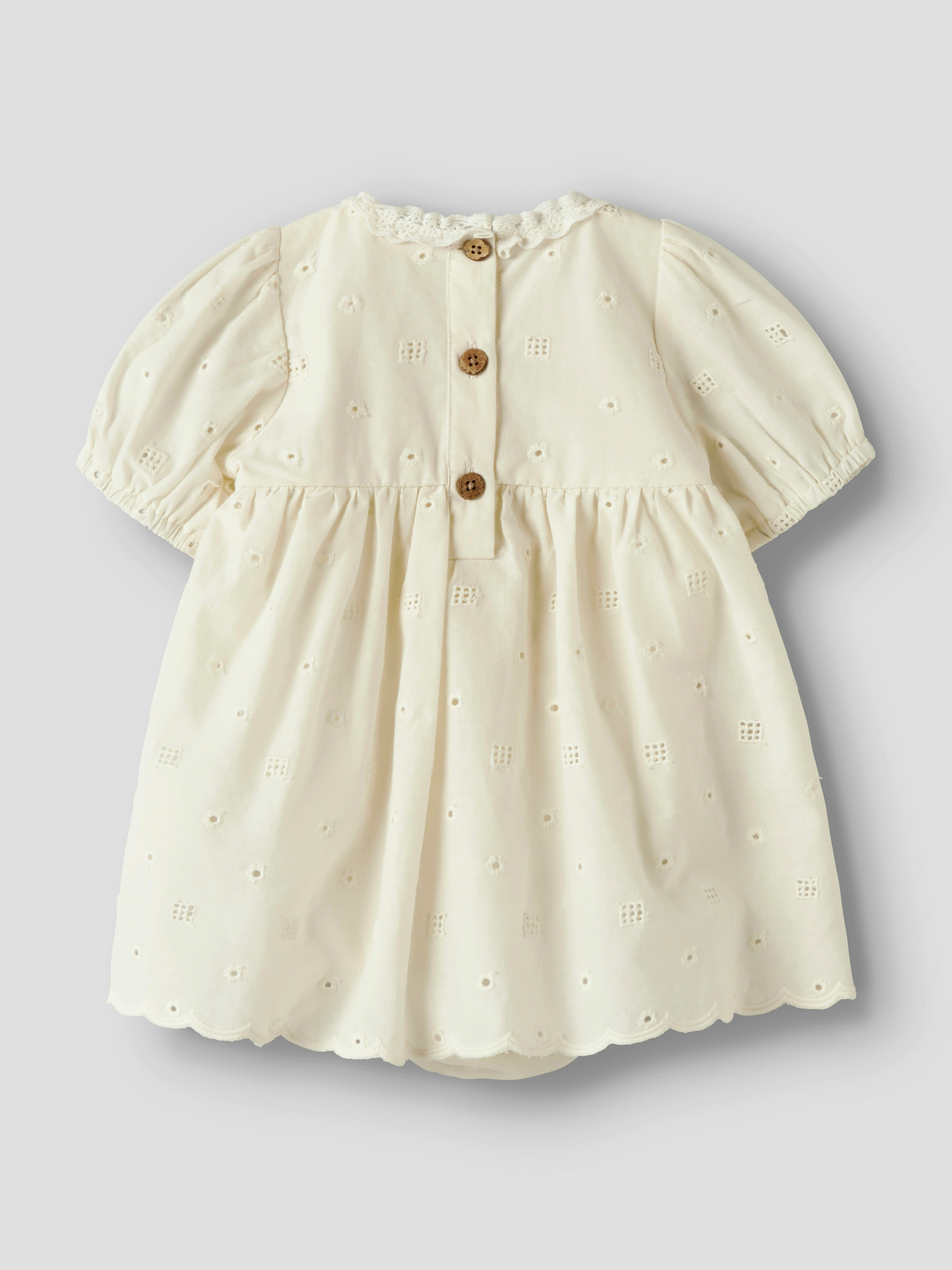 Lil Atelier Flores SS Body Dress - Coconut Milk